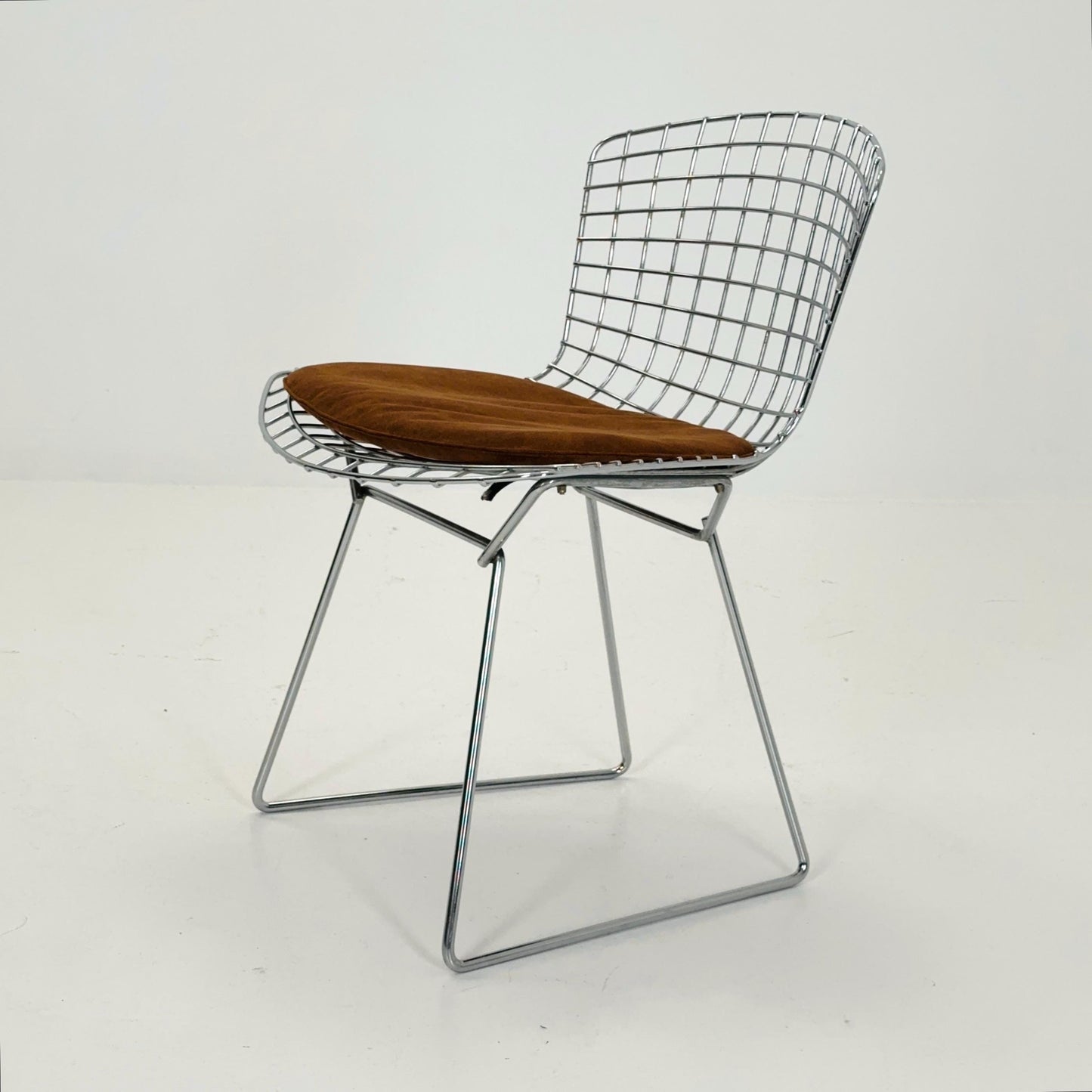 Mid Century Wire Chrom side Chair by Harry Bertoia , 1980s