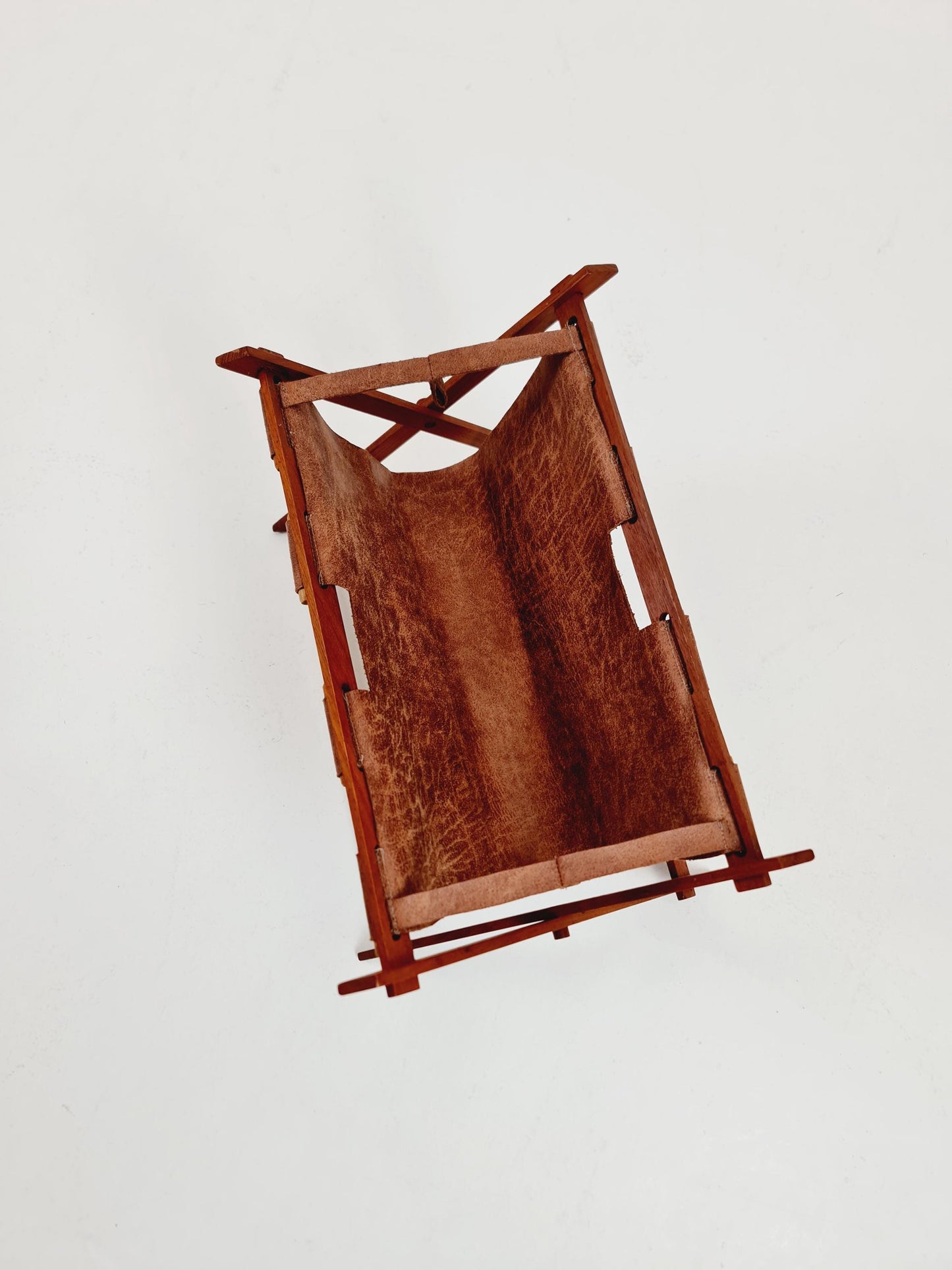 Danish Mid century Solid teak magazine rack , 1960s