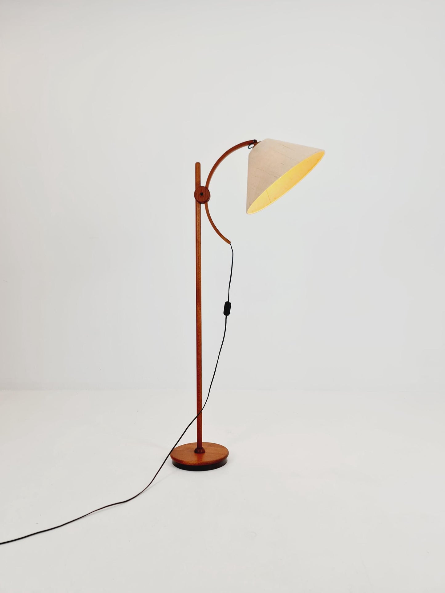 Vintage Danish Teak floor lamp by DOMUS 1970s