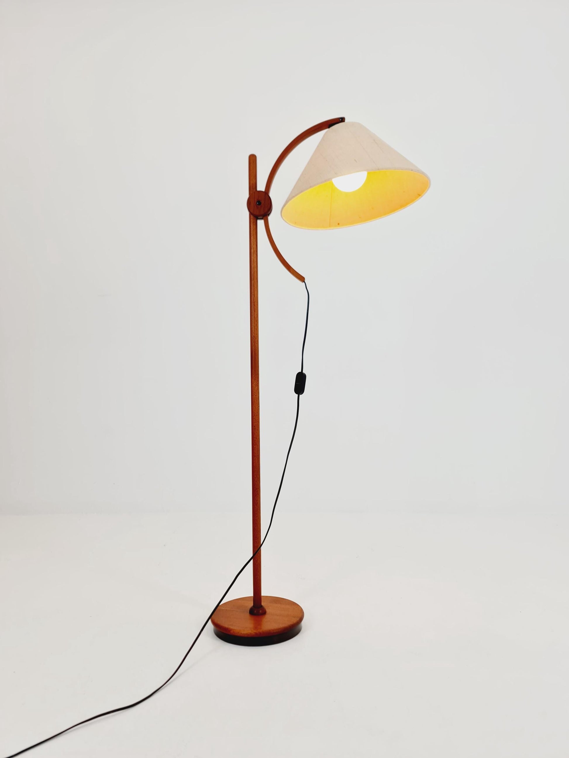Vintage Danish Teak floor lamp by DOMUS 1970s