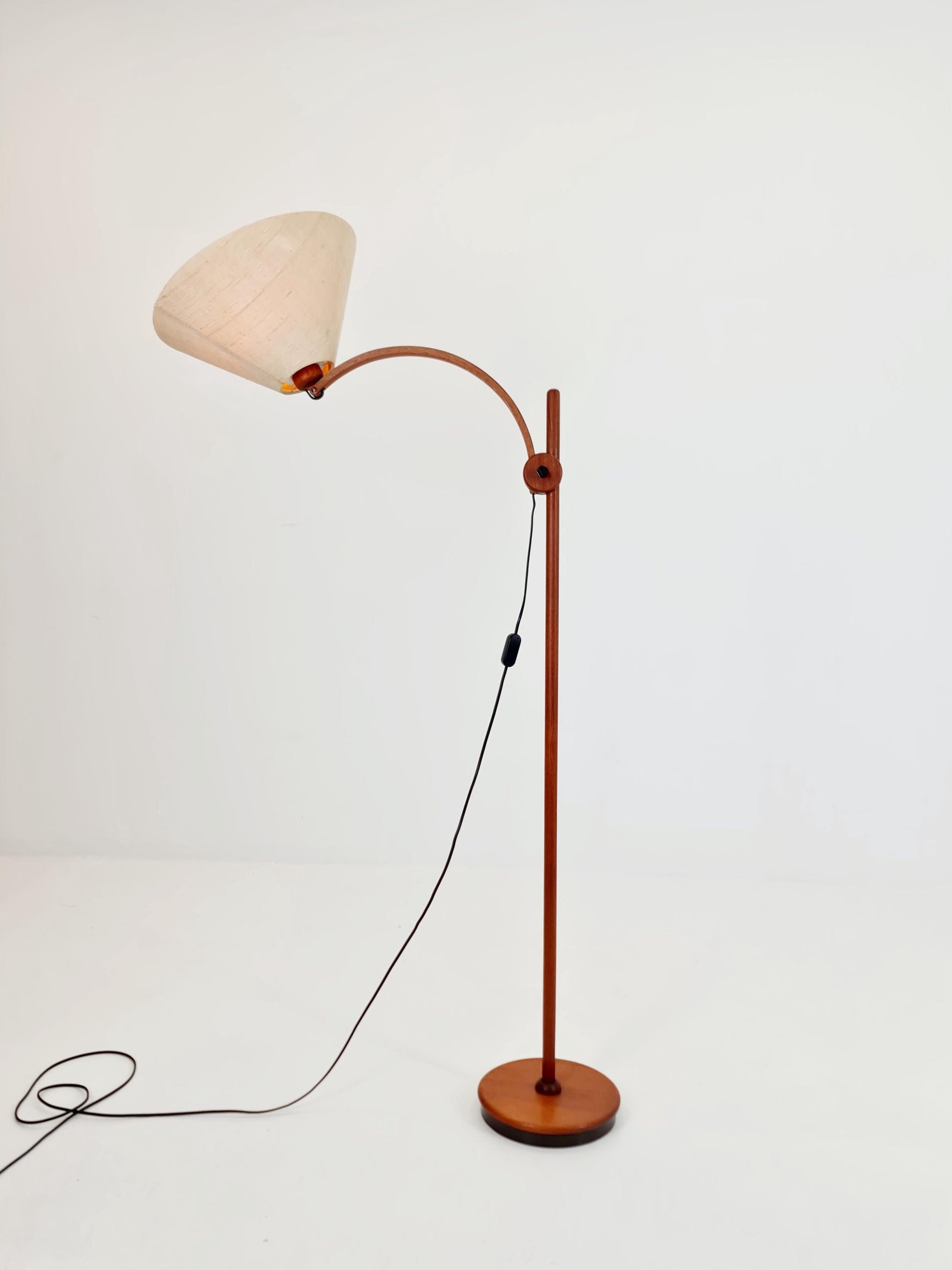 Vintage Danish Teak floor lamp by DOMUS 1970s