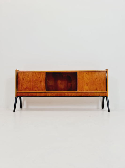 Rare Mid century Swedish Teak small low Sideboard by Bengt Ruda for Nordiska Kompaniet , 1960s