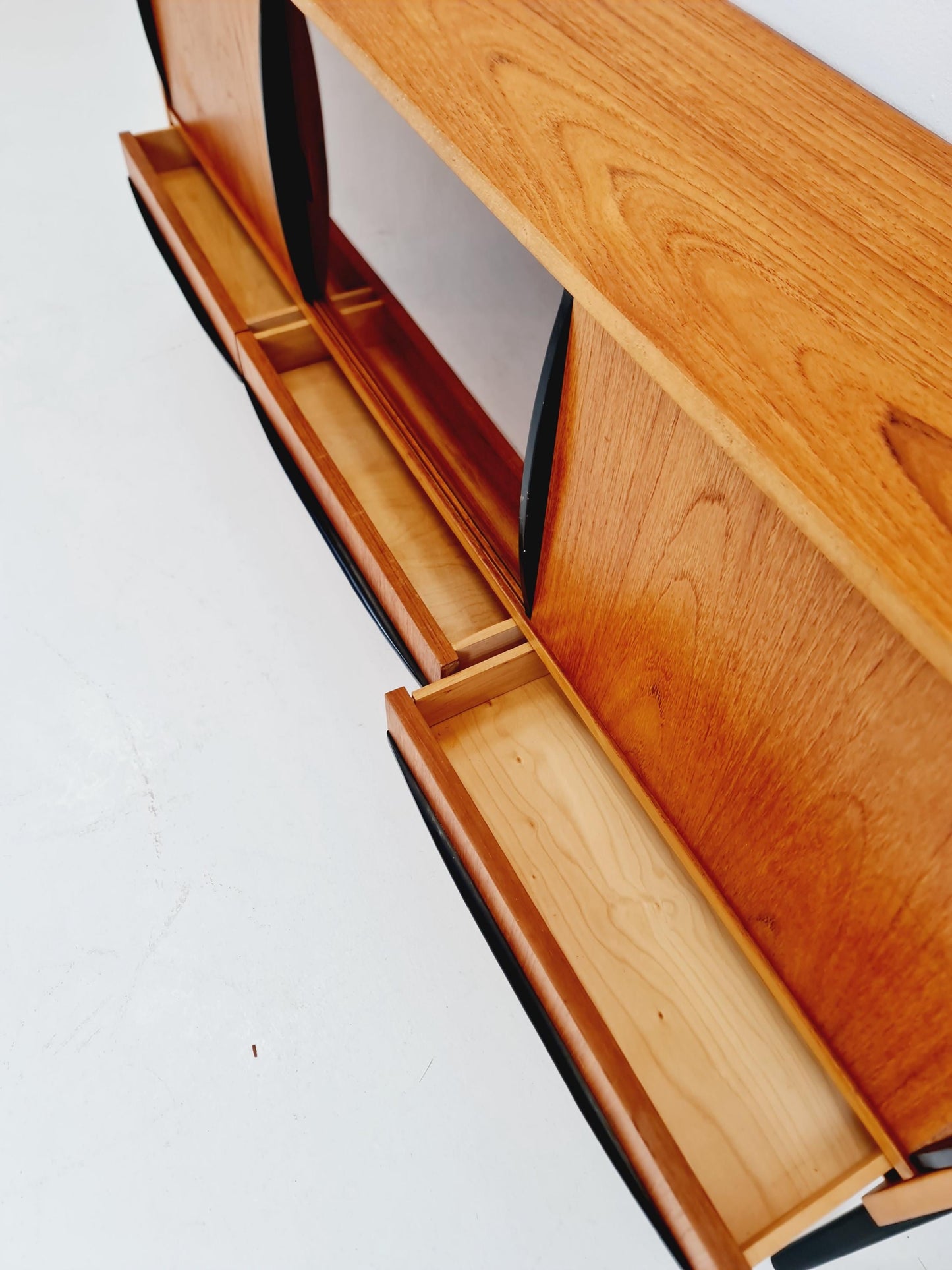 Rare Mid century Swedish Teak small low Sideboard by Bengt Ruda for Nordiska Kompaniet , 1960s