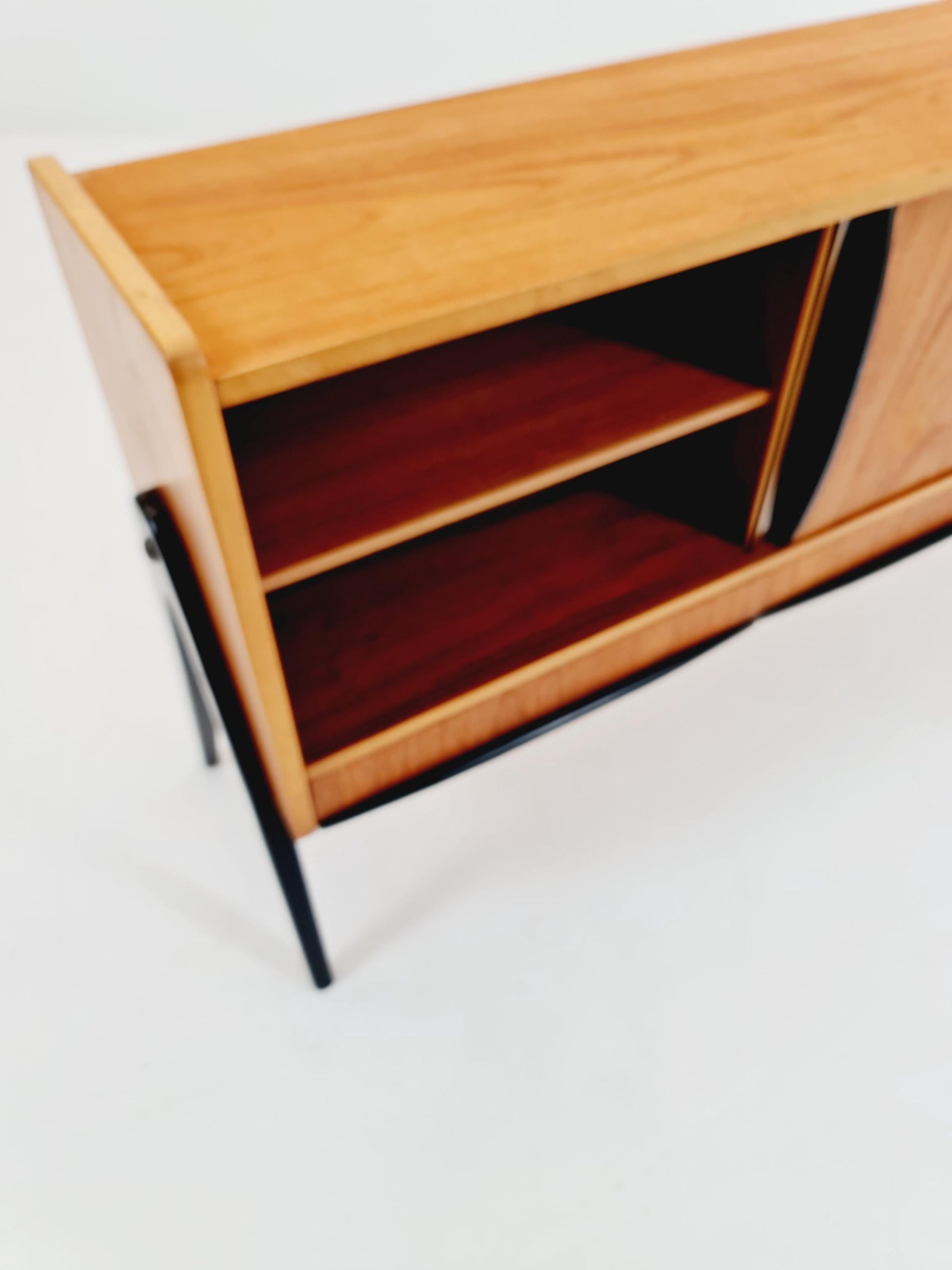 Rare Mid century Swedish Teak small low Sideboard by Bengt Ruda for Nordiska Kompaniet , 1960s
