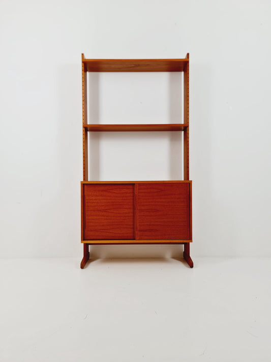 Danish teak room divider modular vintage library bookcase shelf-system by L Chr Larsen & Søn, 1960s