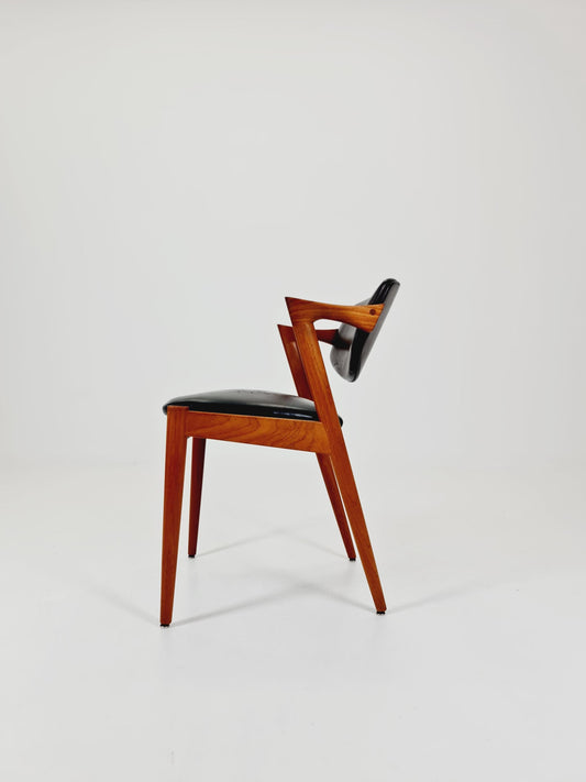 Mid Century Danish dining chair by Kai Kristiansen for Schou Andersen Model 42 - 1960s,