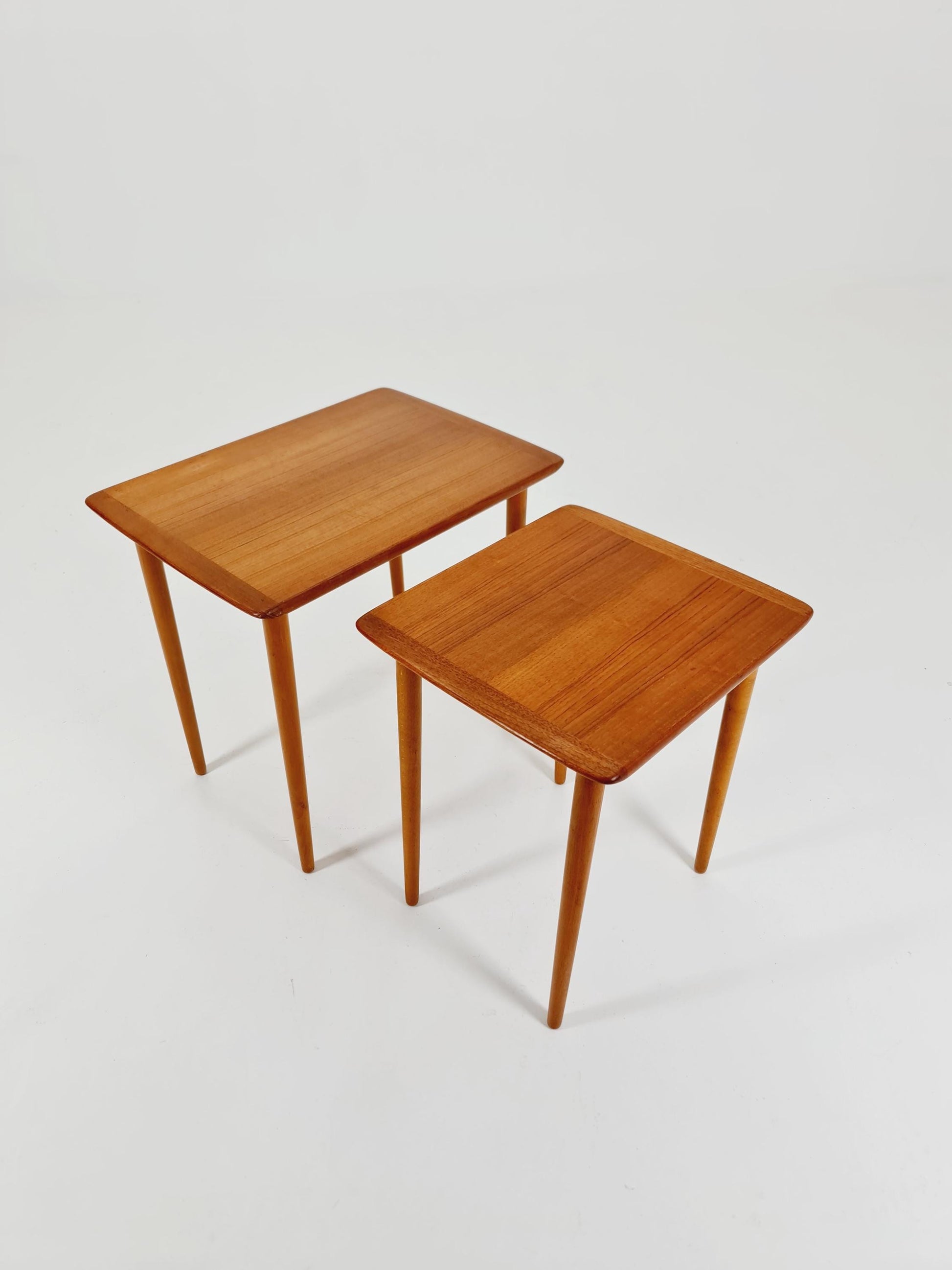 Midcentury Norway teak nesting tables/ side tables by Torpe Möbelfabrik 1960s