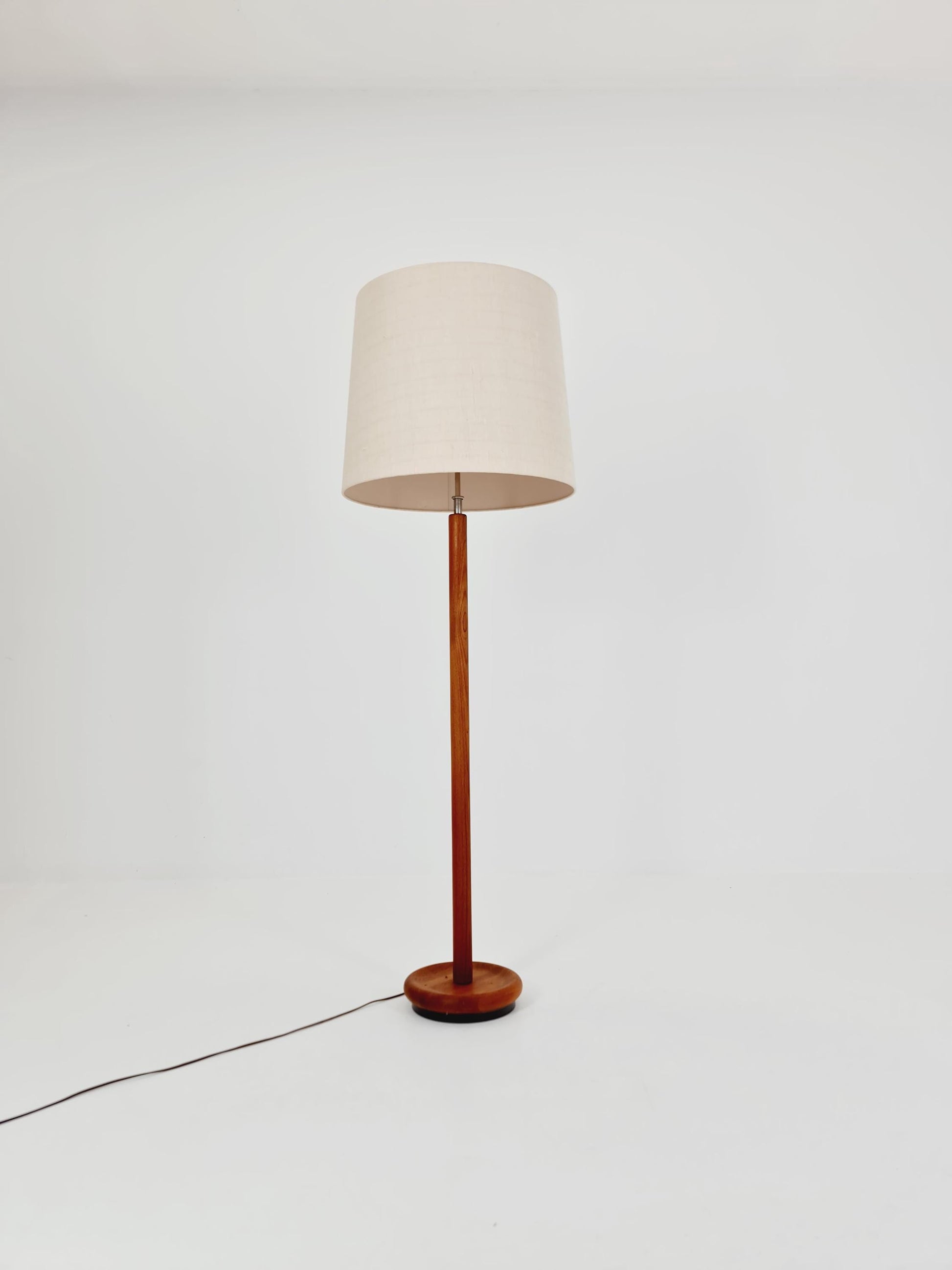 Rare big Midcentury Danish floor lamp by KIRK solid teak, 1960s