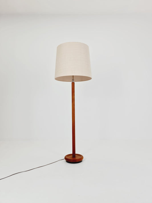 Rare big Midcentury Danish floor lamp by KIRK solid teak, 1960s