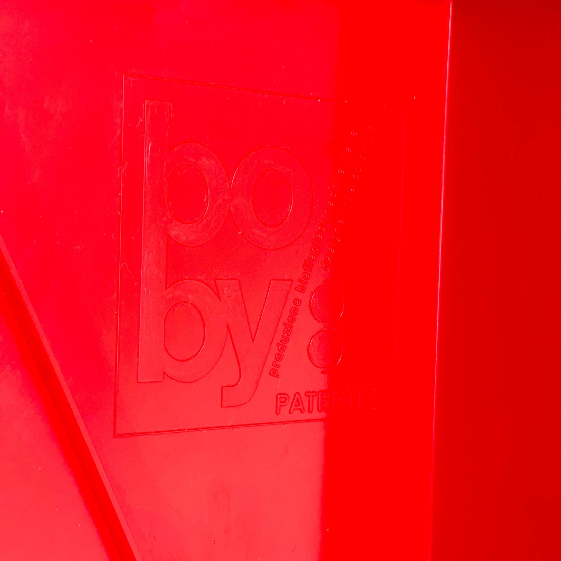 Rare Space Age red Boby storage trolley by Joe Colombo for Bieffeplast Italy 1970s