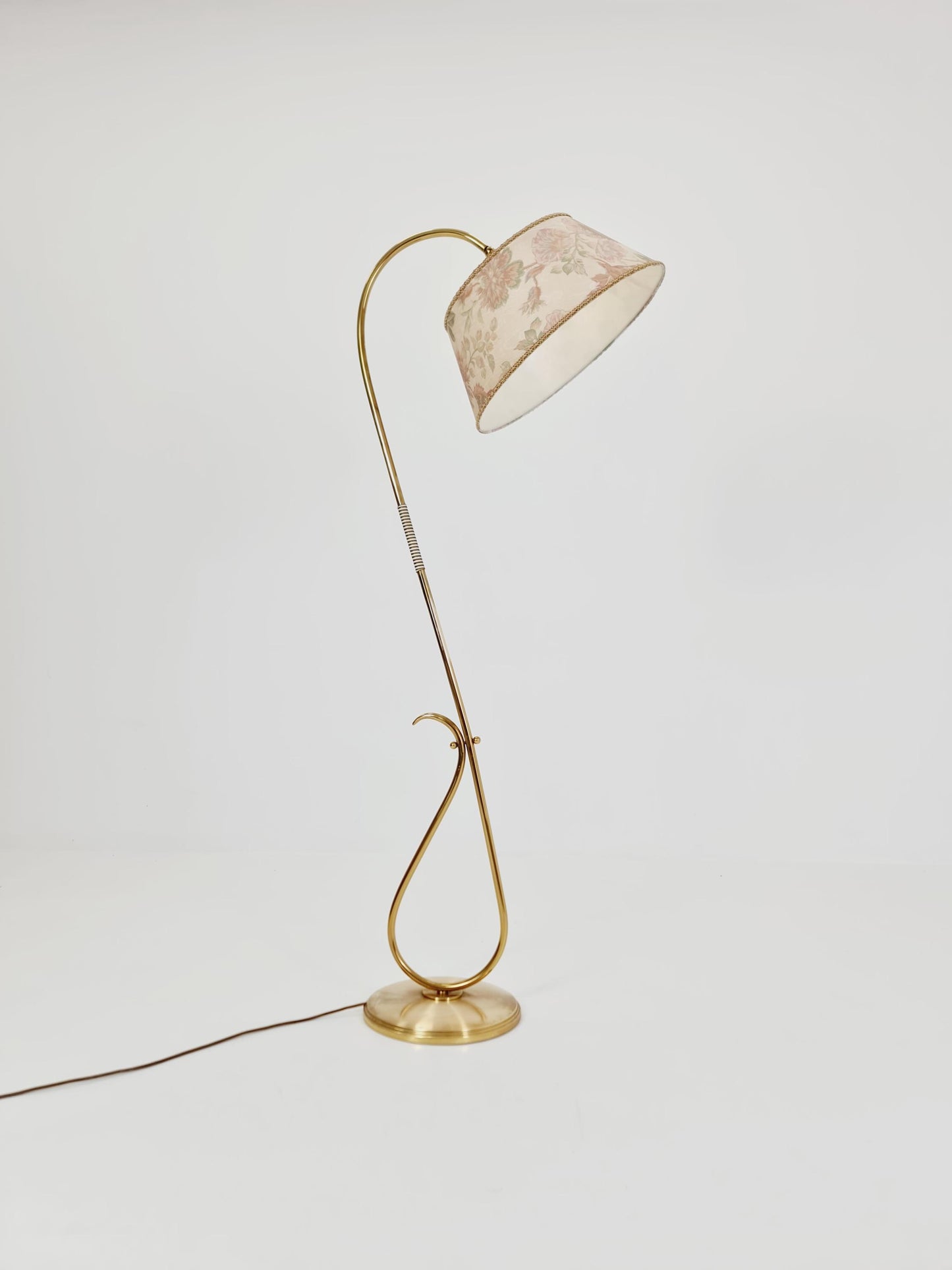 EXTREME RARE brass 1950s vintage floor lamp