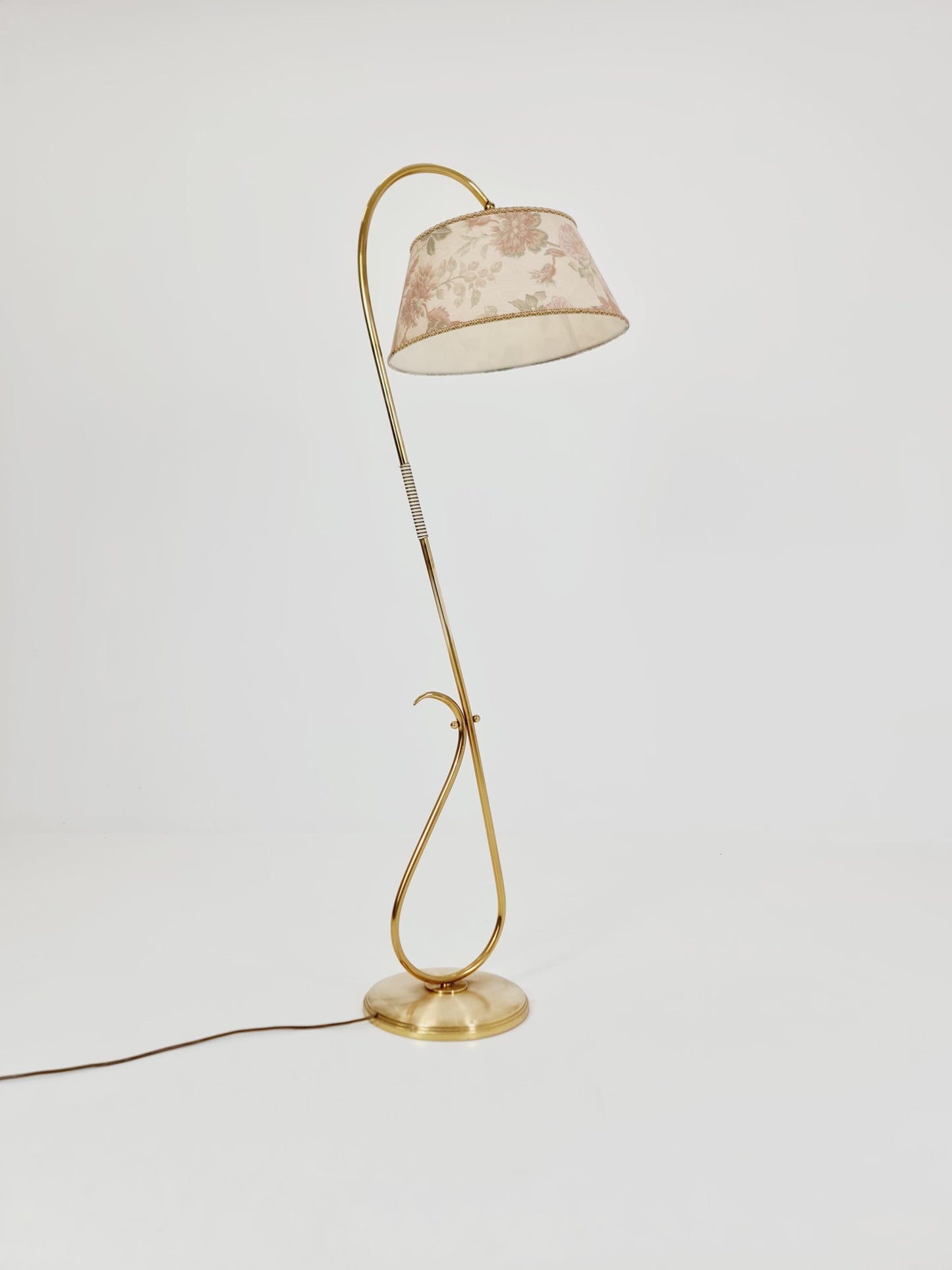EXTREME RARE brass 1950s vintage floor lamp