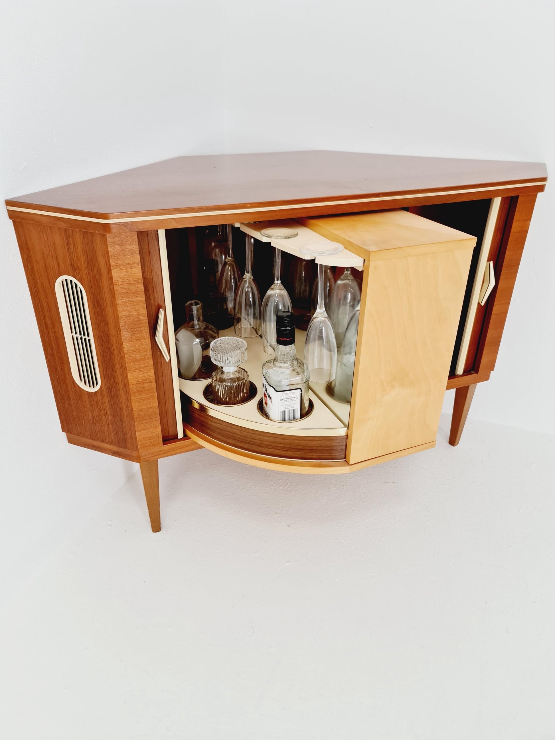 Rare Mid century Corner German bar/ sideboard, 1950s