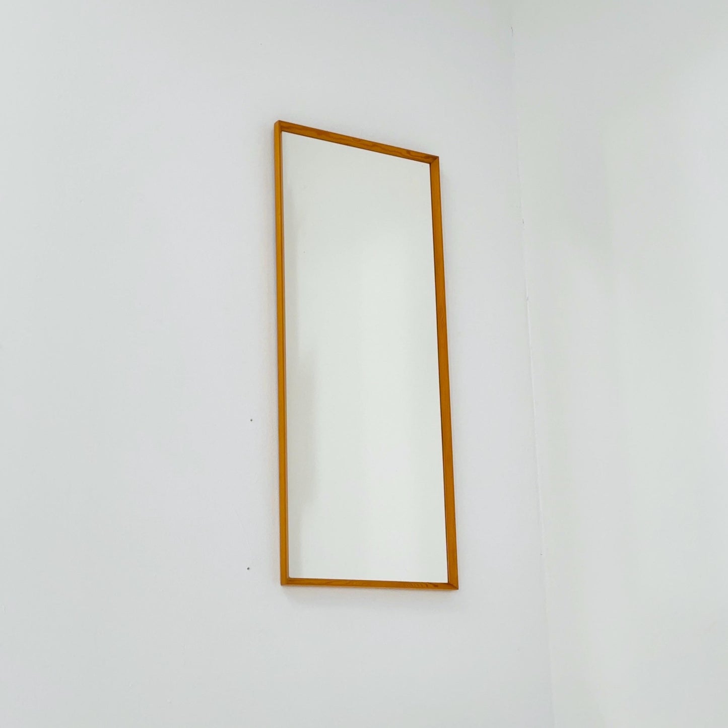 Oak Swedish mid-century Modern wall-mounted mirror By G&T Sweden 1960s