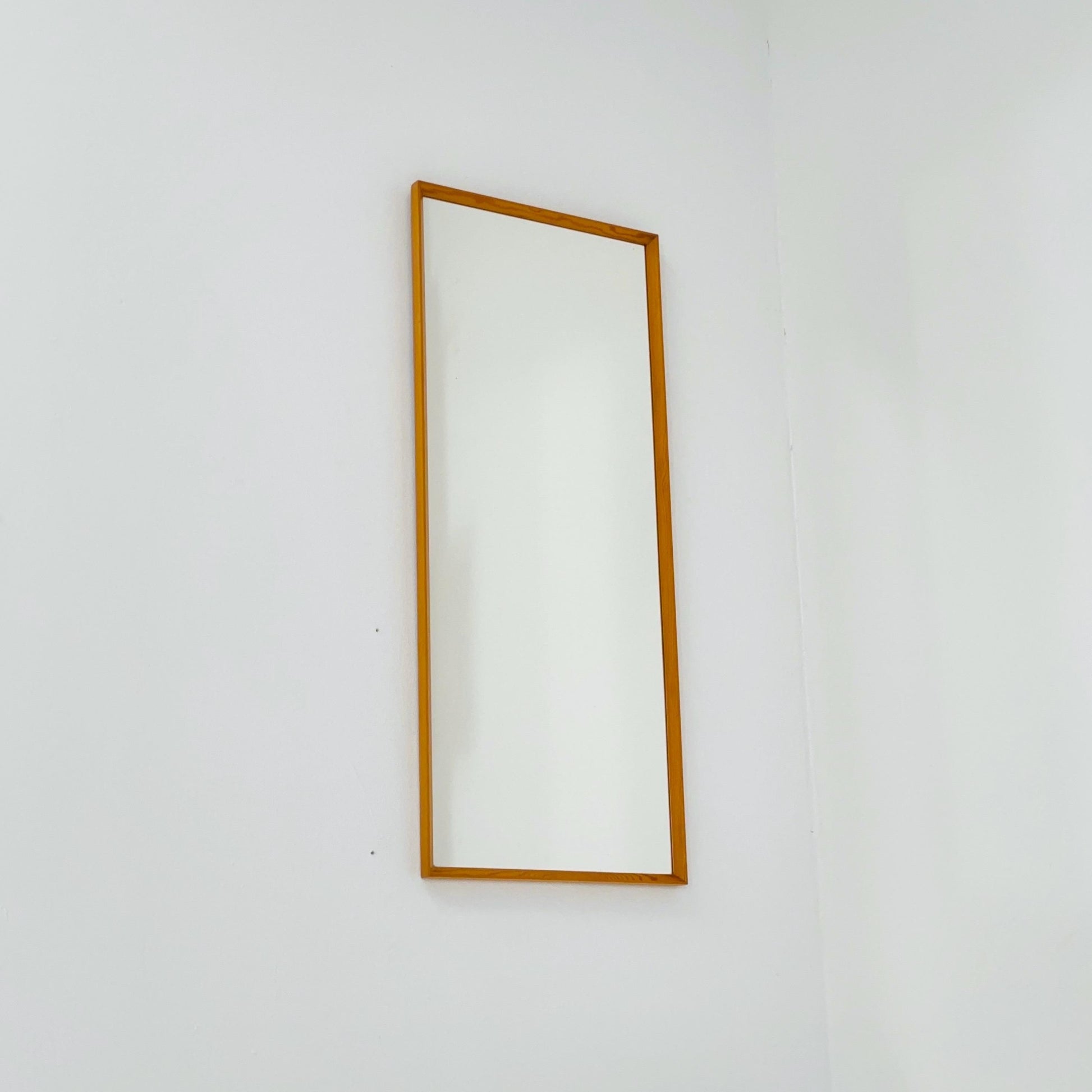 Oak Swedish mid-century Modern wall-mounted mirror By G&T Sweden 1960s