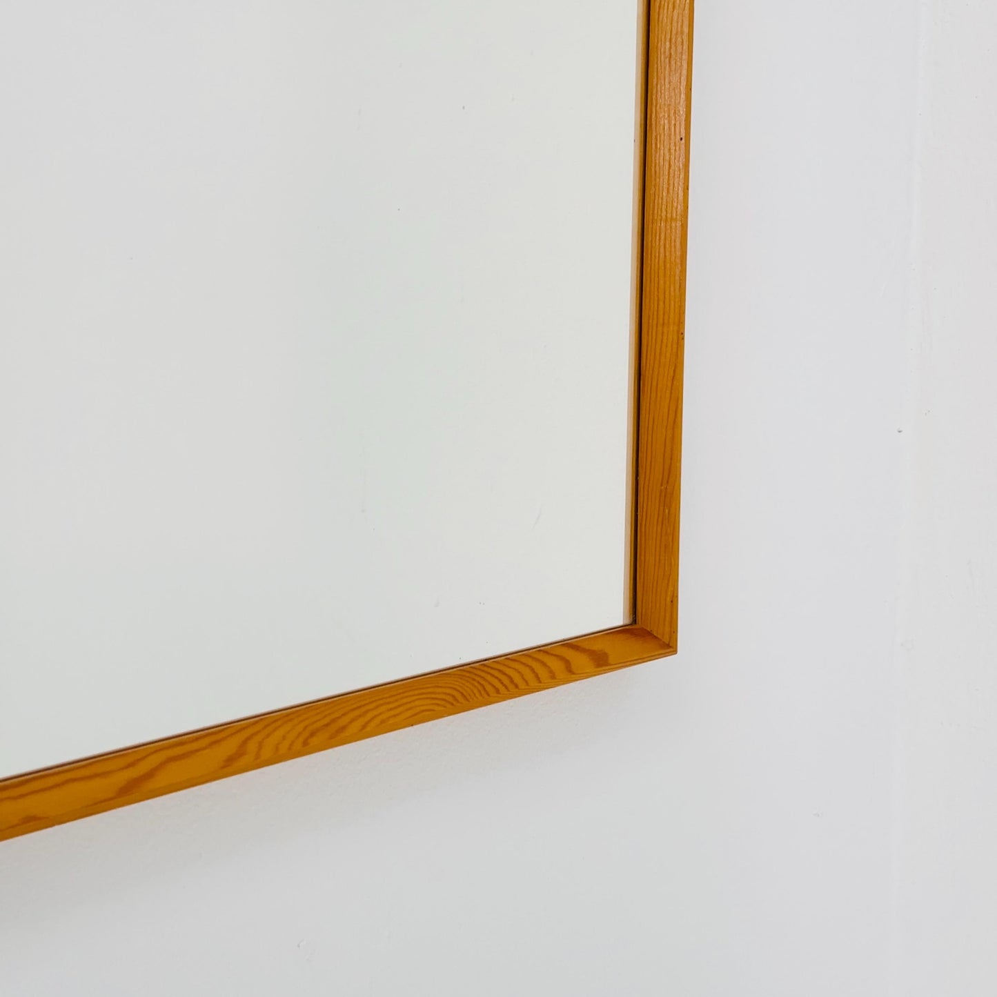 Oak Swedish mid-century Modern wall-mounted mirror By G&T Sweden 1960s