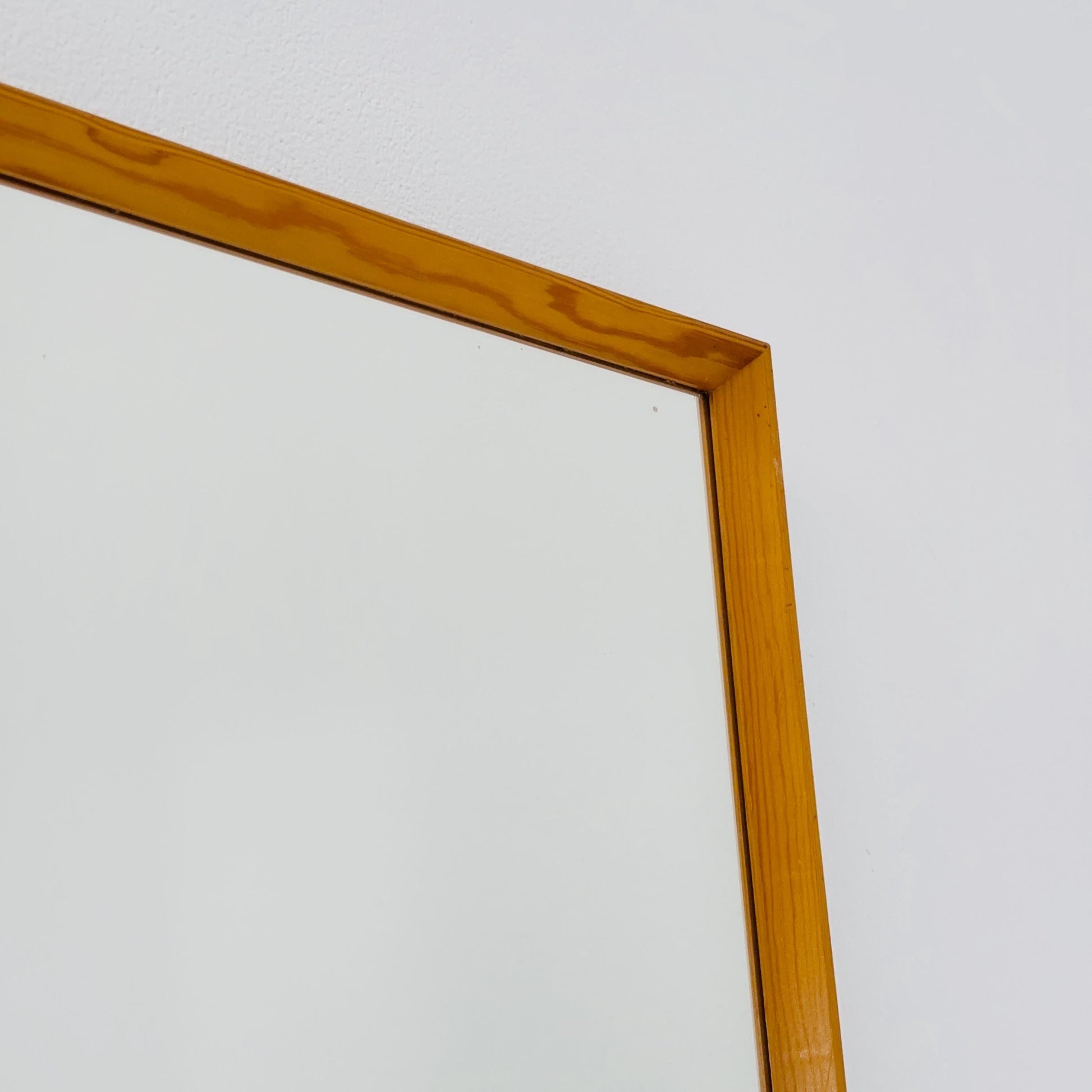 Oak Swedish mid-century Modern wall-mounted mirror By G&T Sweden 1960s