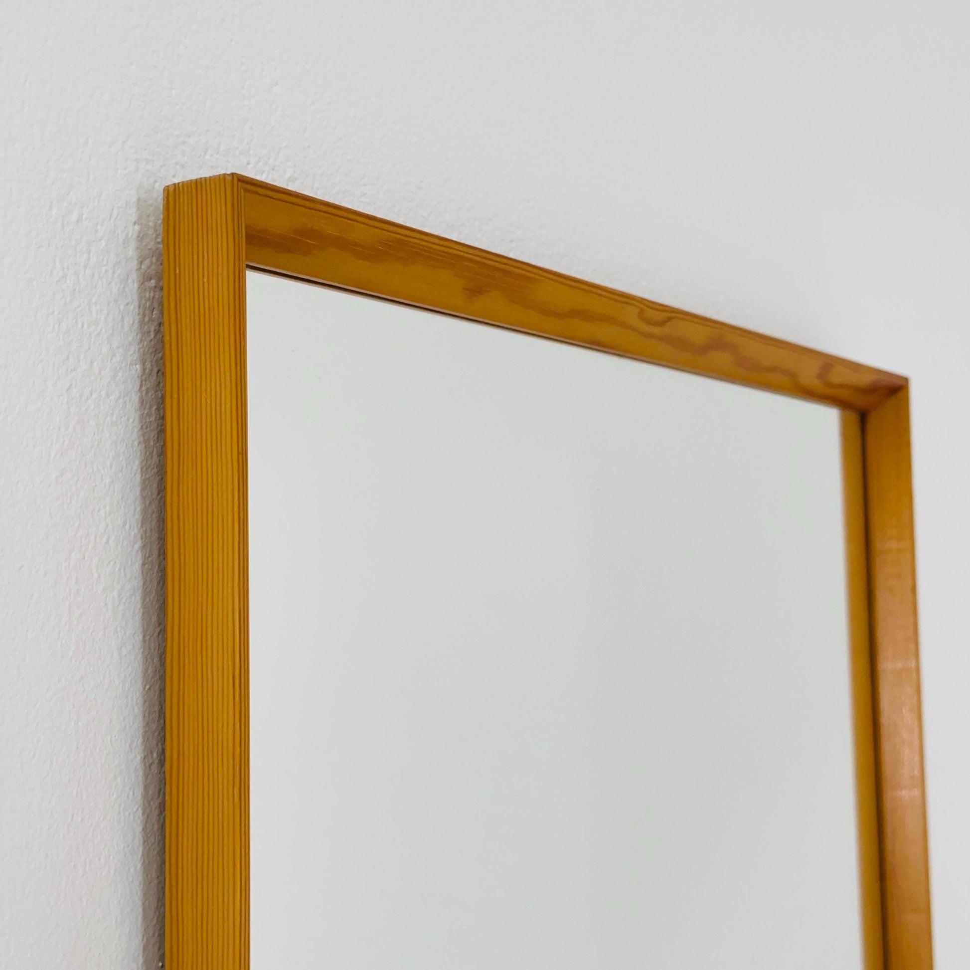 Oak Swedish mid-century Modern wall-mounted mirror By G&T Sweden 1960s