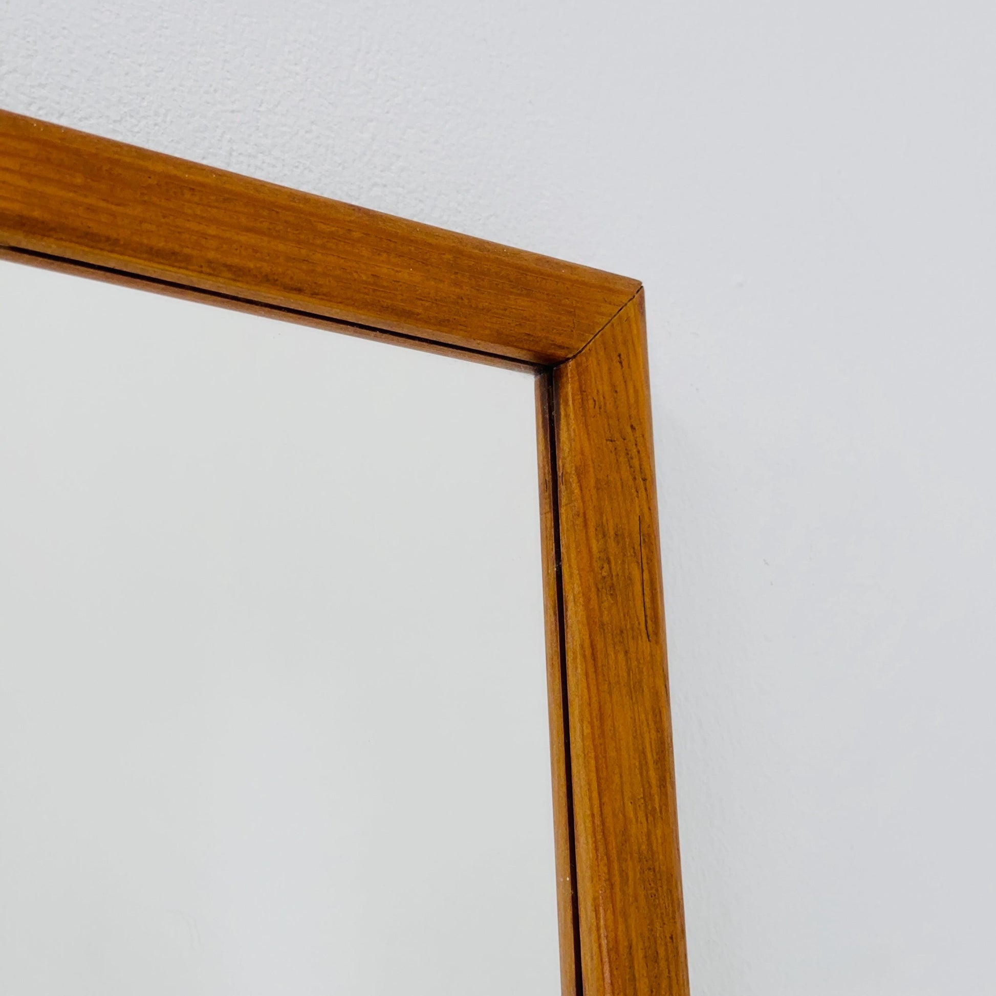 Big Teak mid-century Modern wall-mounted mirror , 1960s