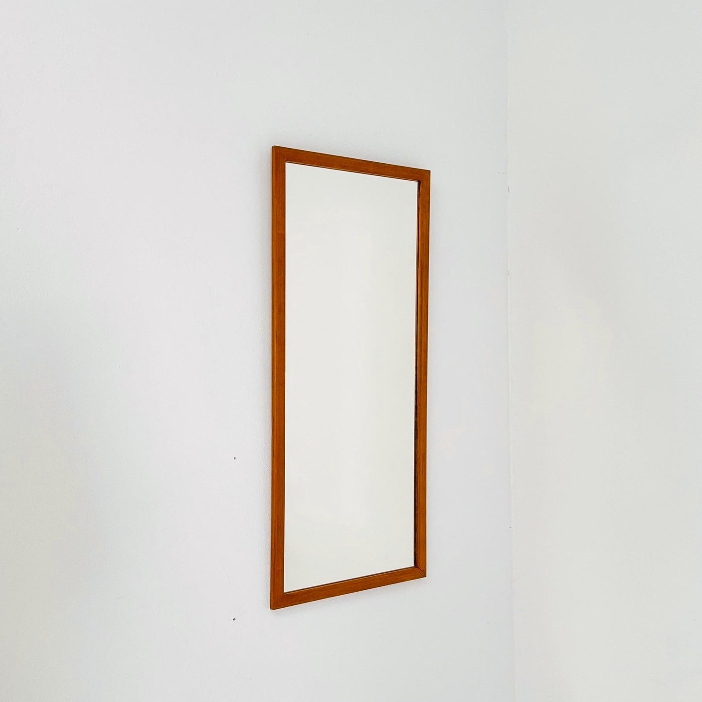 Big Teak mid-century Modern wall-mounted mirror , 1960s