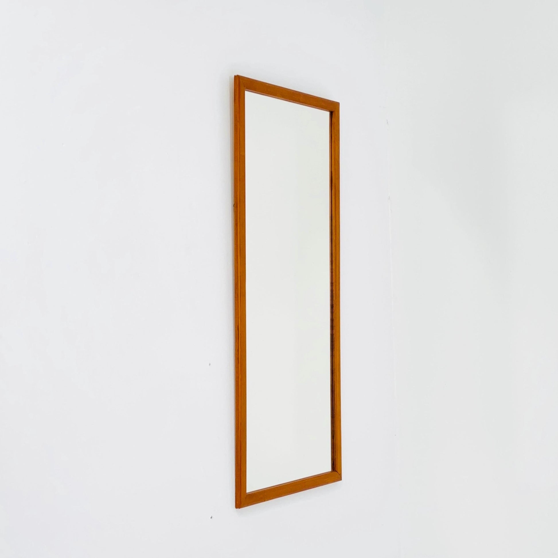 Big Teak mid-century Modern wall-mounted mirror , 1960s