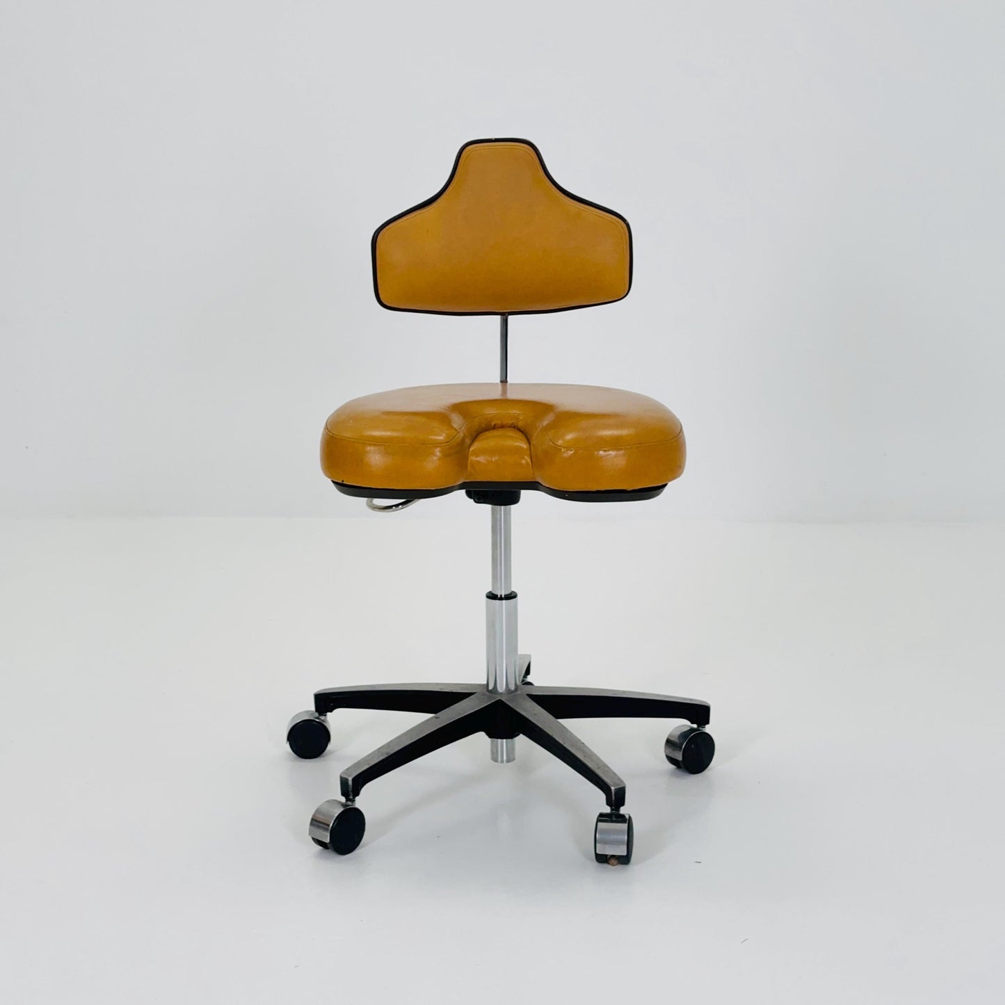 Industrial vintage leather office dental chair by chyres Virginia