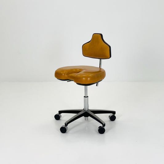 Industrial vintage leather office dental chair by chyres Virginia
