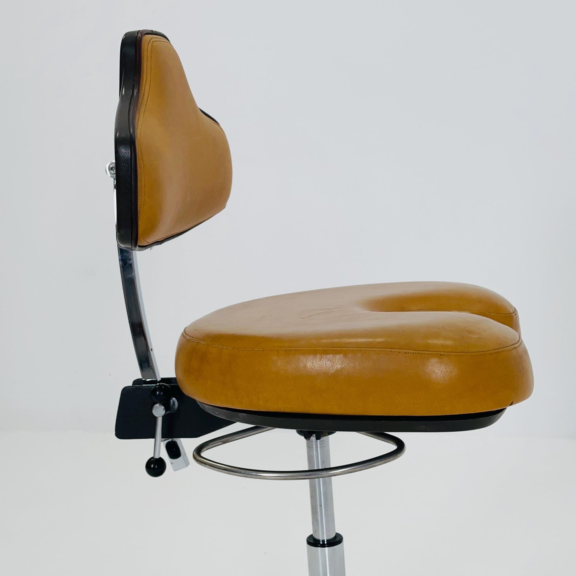 Industrial vintage leather office dental chair by chyres Virginia