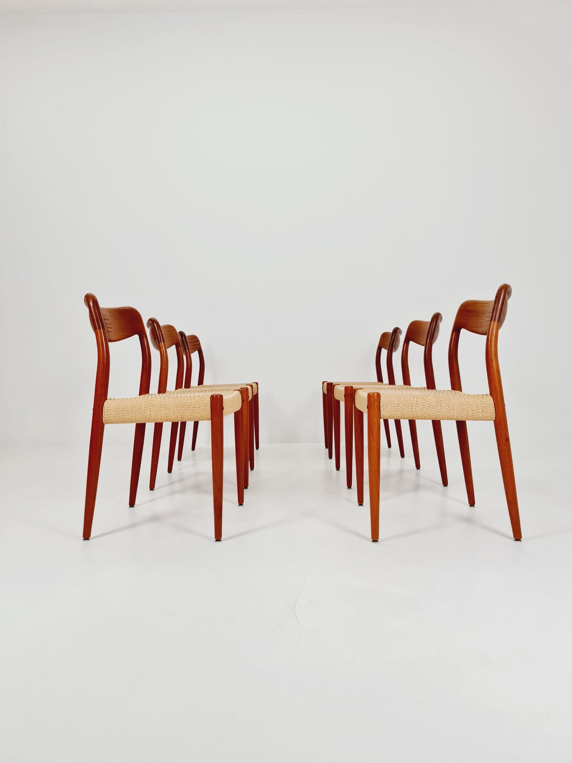 Rare MidCentury Danish Teak Dining Chairs Johannes Andersen for Uldum , 1960s, set of 6