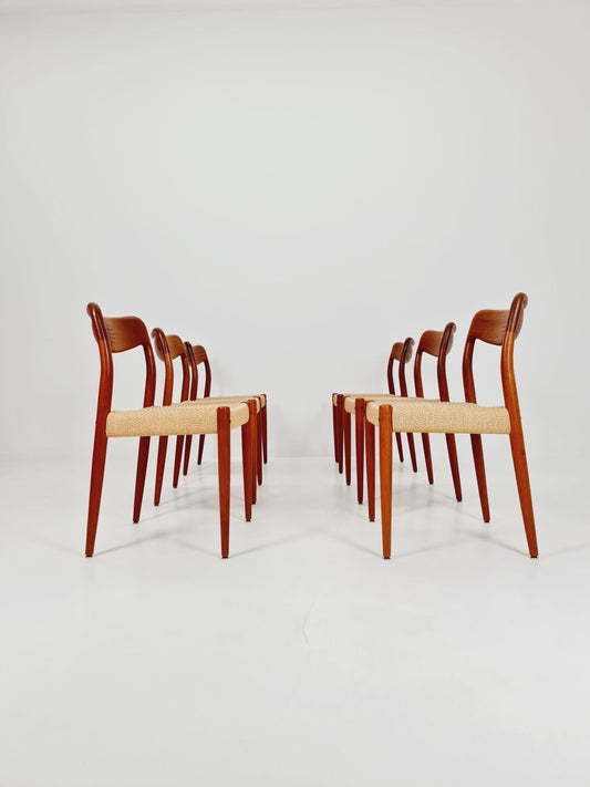Rare MidCentury Danish Teak Dining Chairs Johannes Andersen for Uldum , 1960s, set of 6