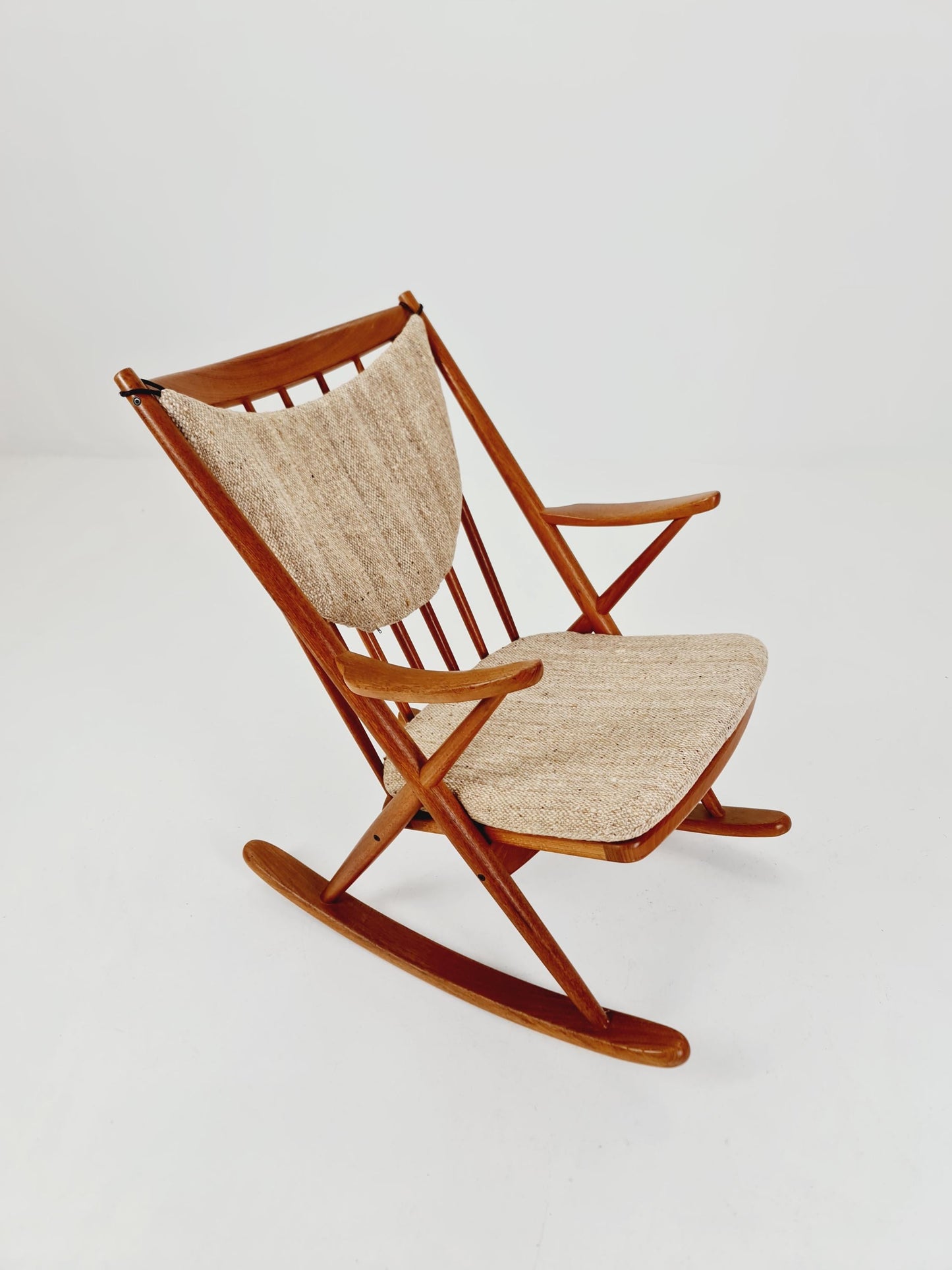 Danish teak Rocking Chair by Frank Reenskaug for Bramin, 1960s