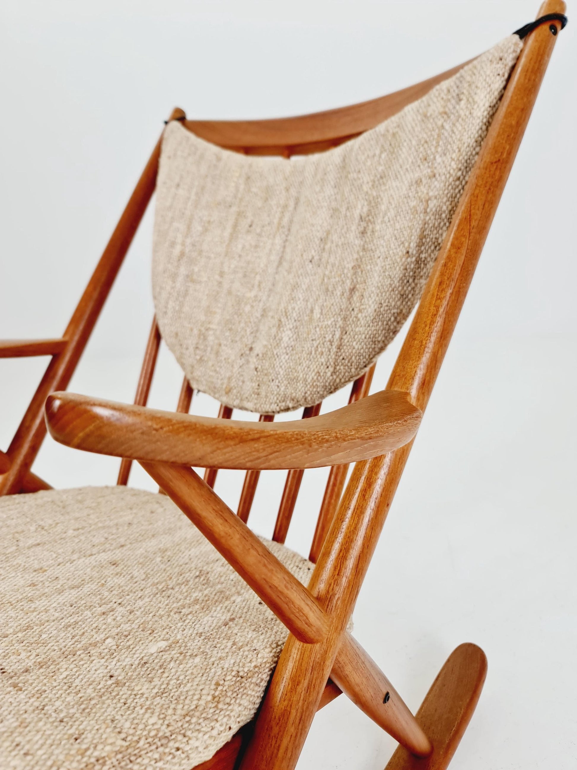 Danish teak Rocking Chair by Frank Reenskaug for Bramin, 1960s