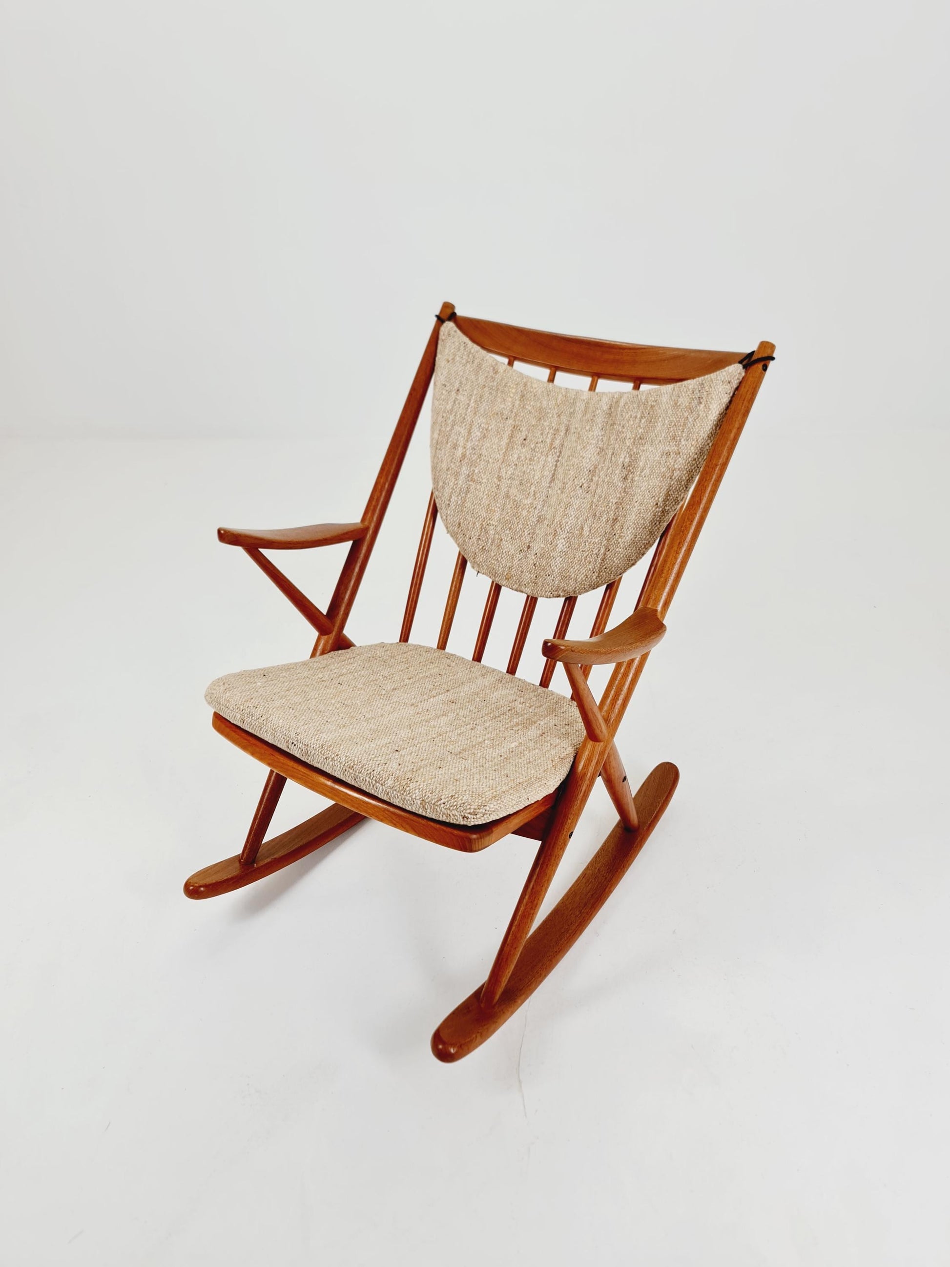 Danish teak Rocking Chair by Frank Reenskaug for Bramin, 1960s