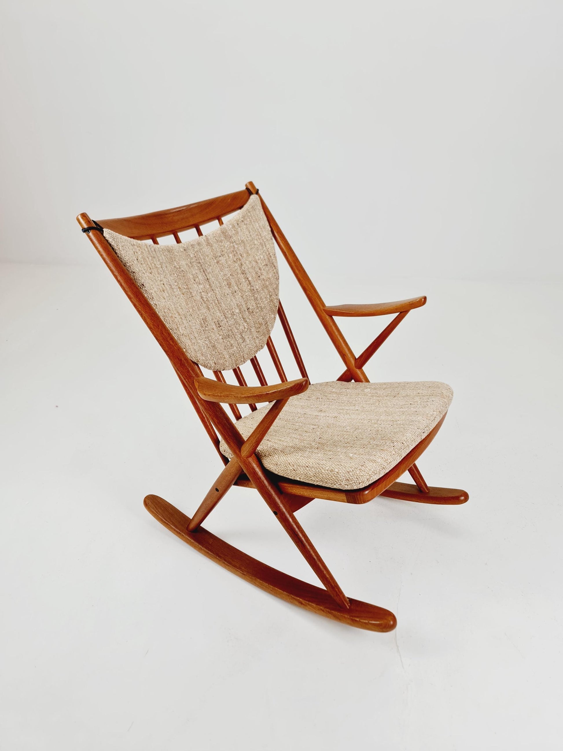 Danish teak Rocking Chair by Frank Reenskaug for Bramin, 1960s