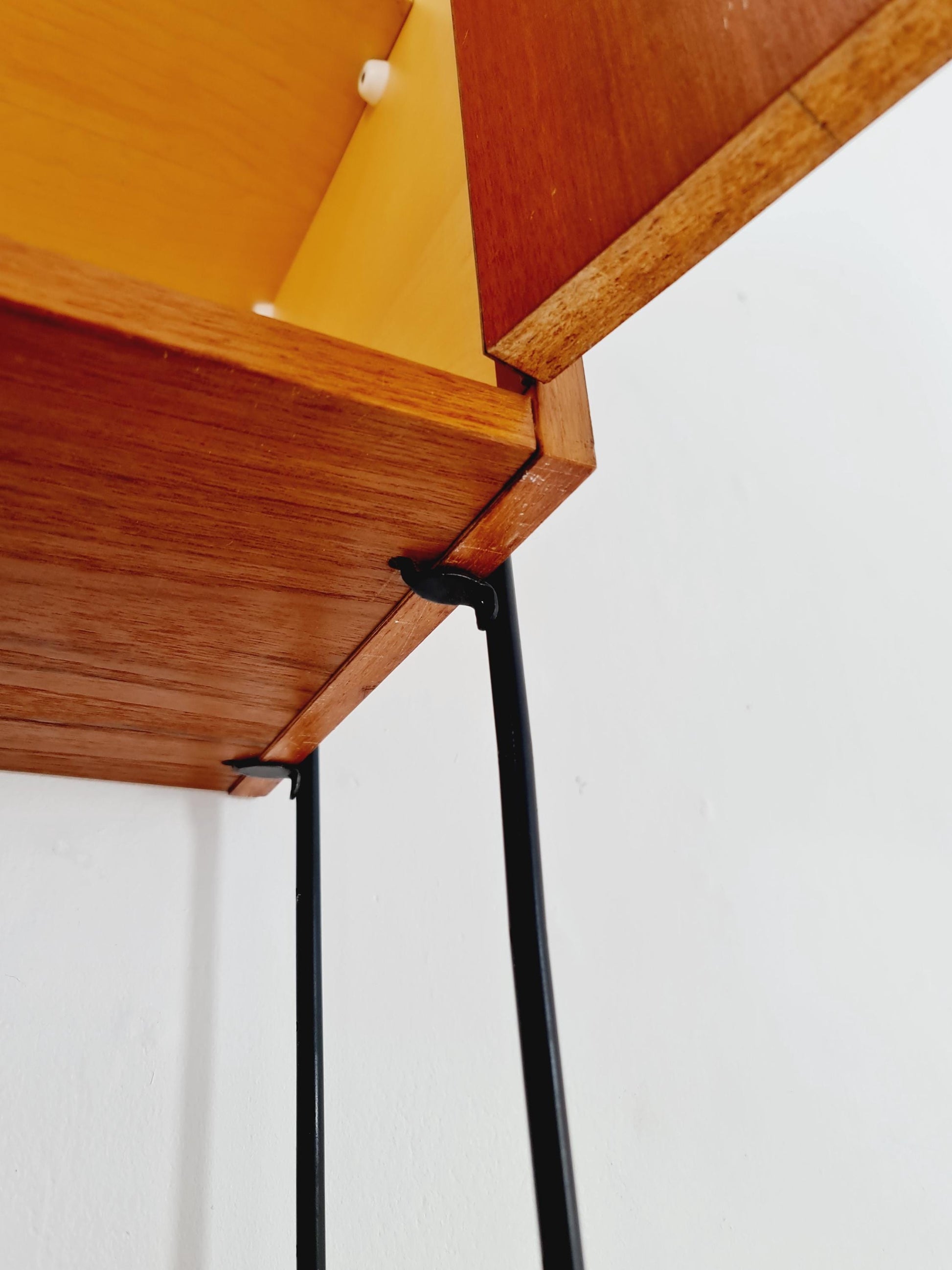 Mid century Teak wall shelving unit by Hilker for Omnia, Germany, 1960s