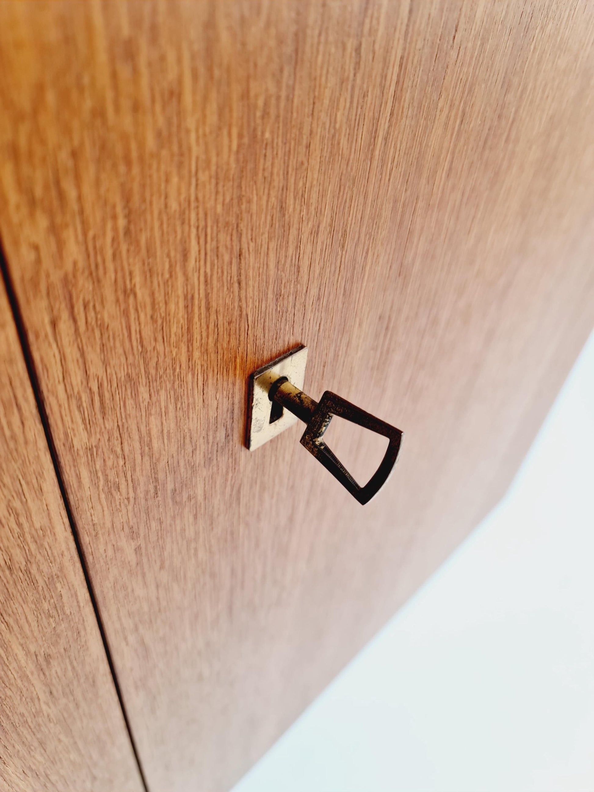 Mid century German teak hanging Cabinet, sideboard By Omnia , 1960s