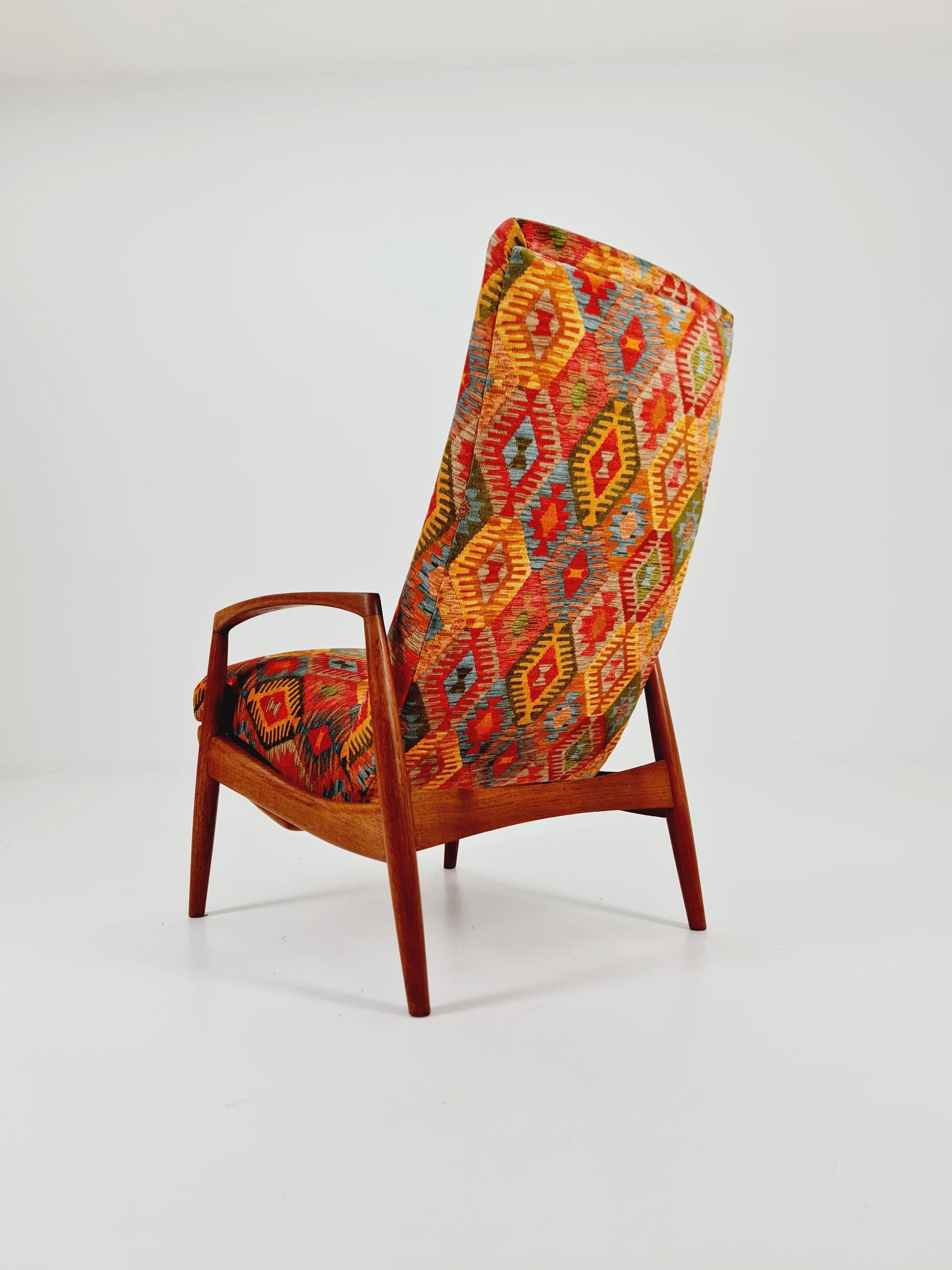 Rare Danish Teak loungeChair with foot Rest ,1950s