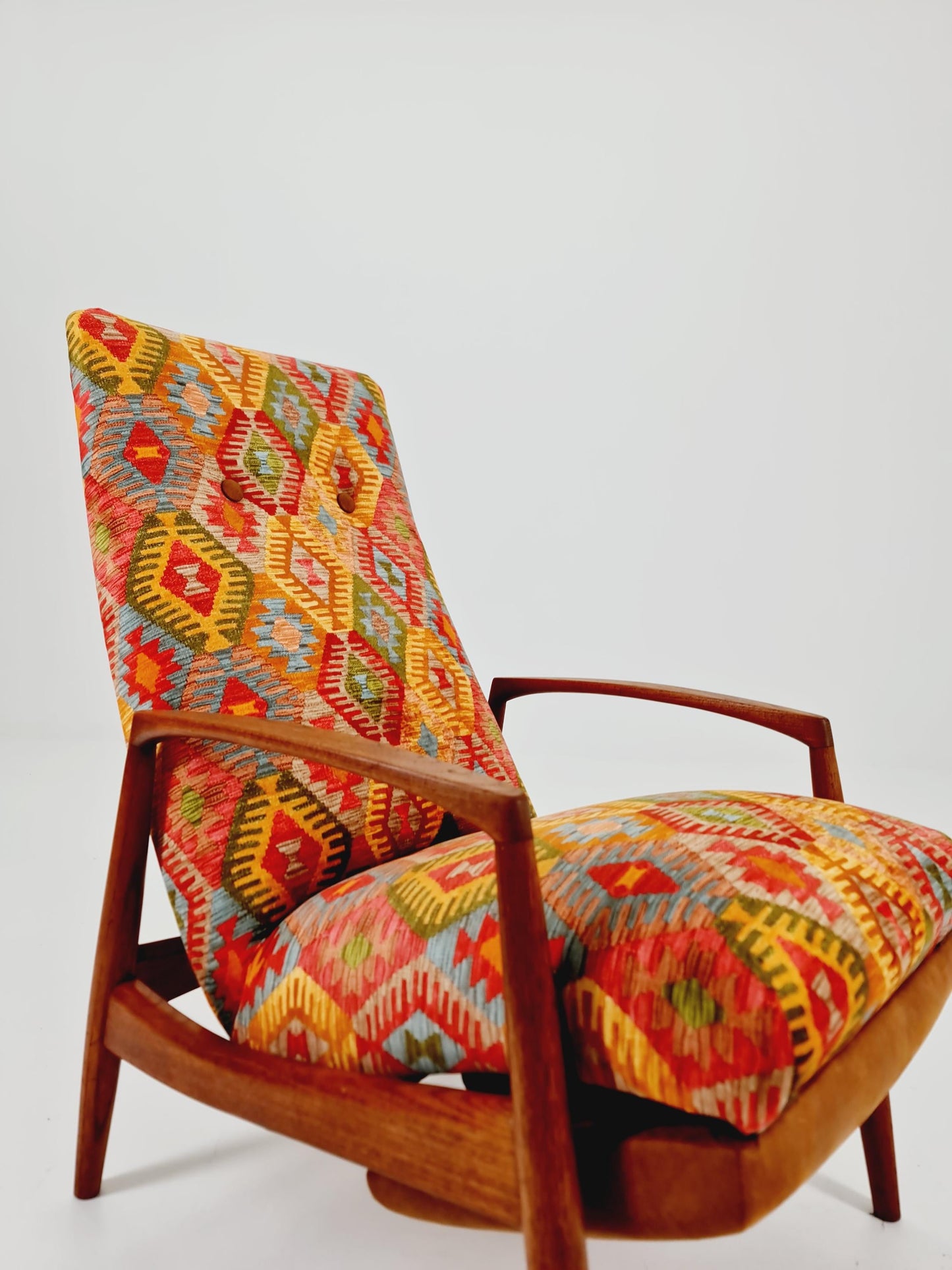 Rare Danish Teak loungeChair with foot Rest ,1950s