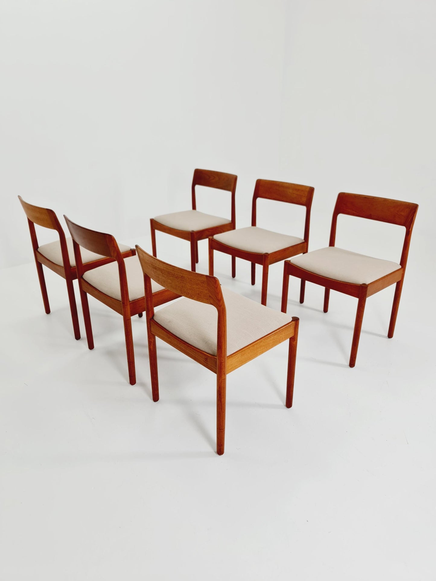 Danish teak dining chairs by Johannes Norgaard 1960s, set of 6