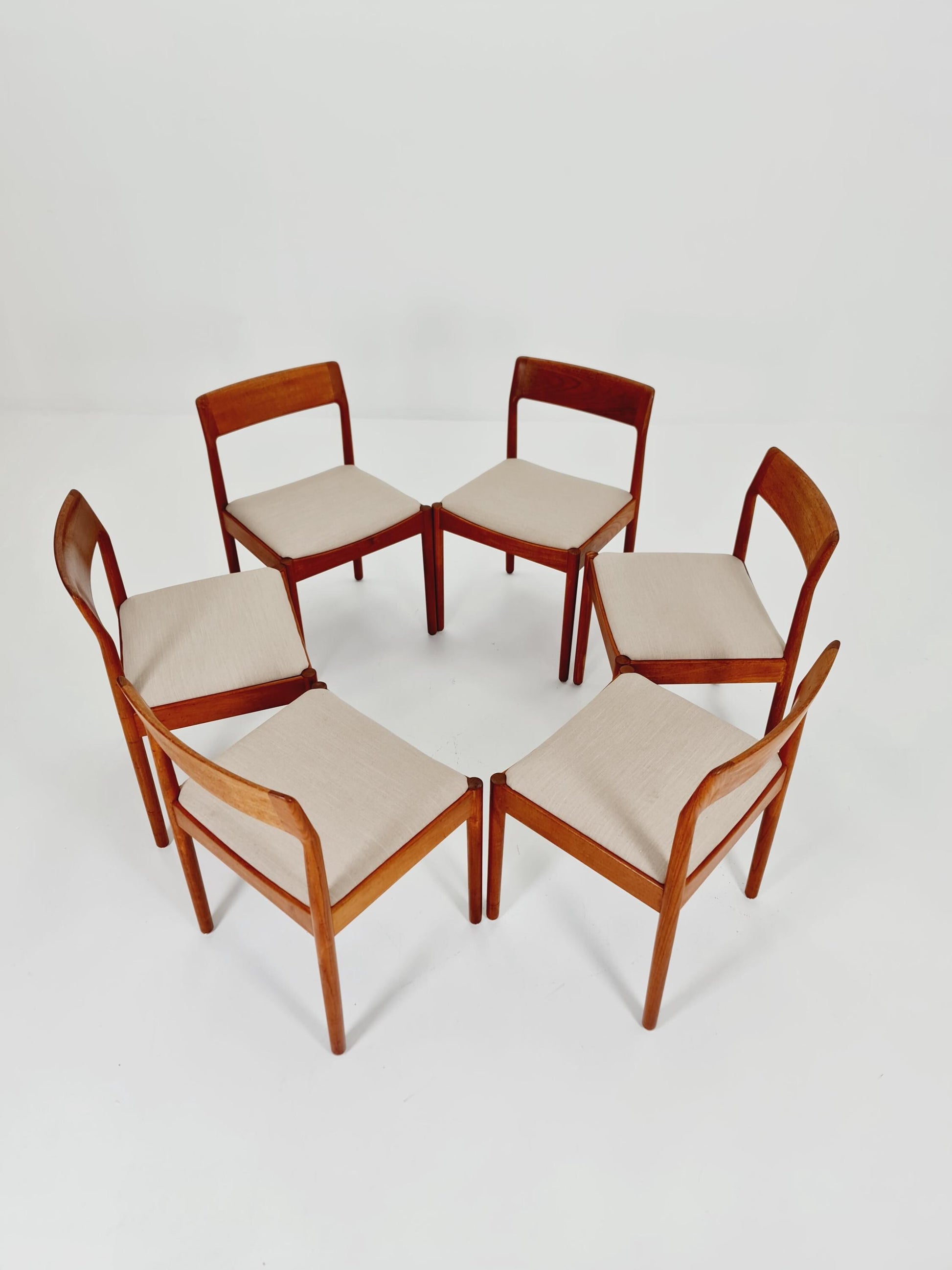 Danish teak dining chairs by Johannes Norgaard 1960s, set of 6