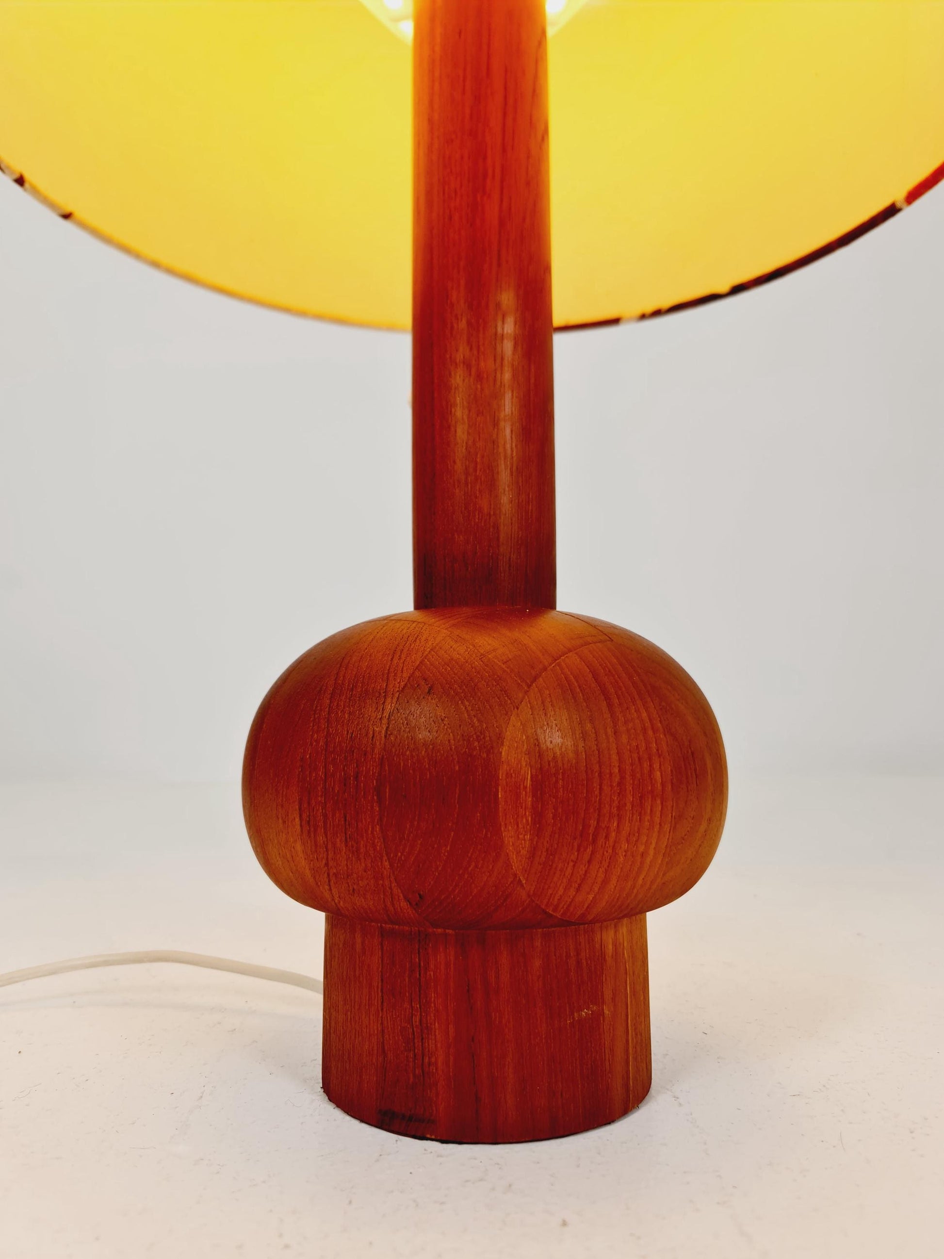 Mid century solid teak table lamp by Domus,1960s