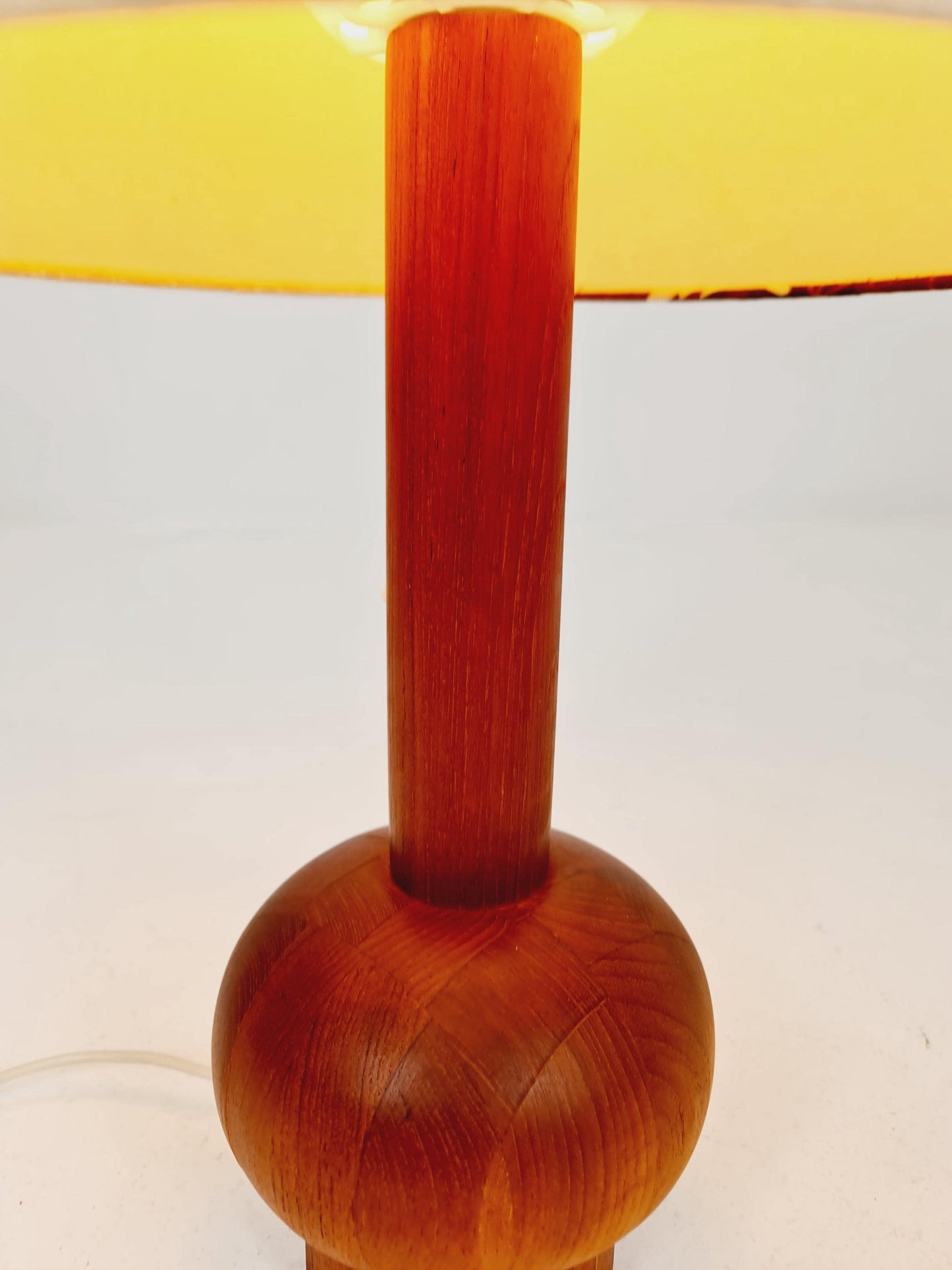 Mid century solid teak table lamp by Domus,1960s