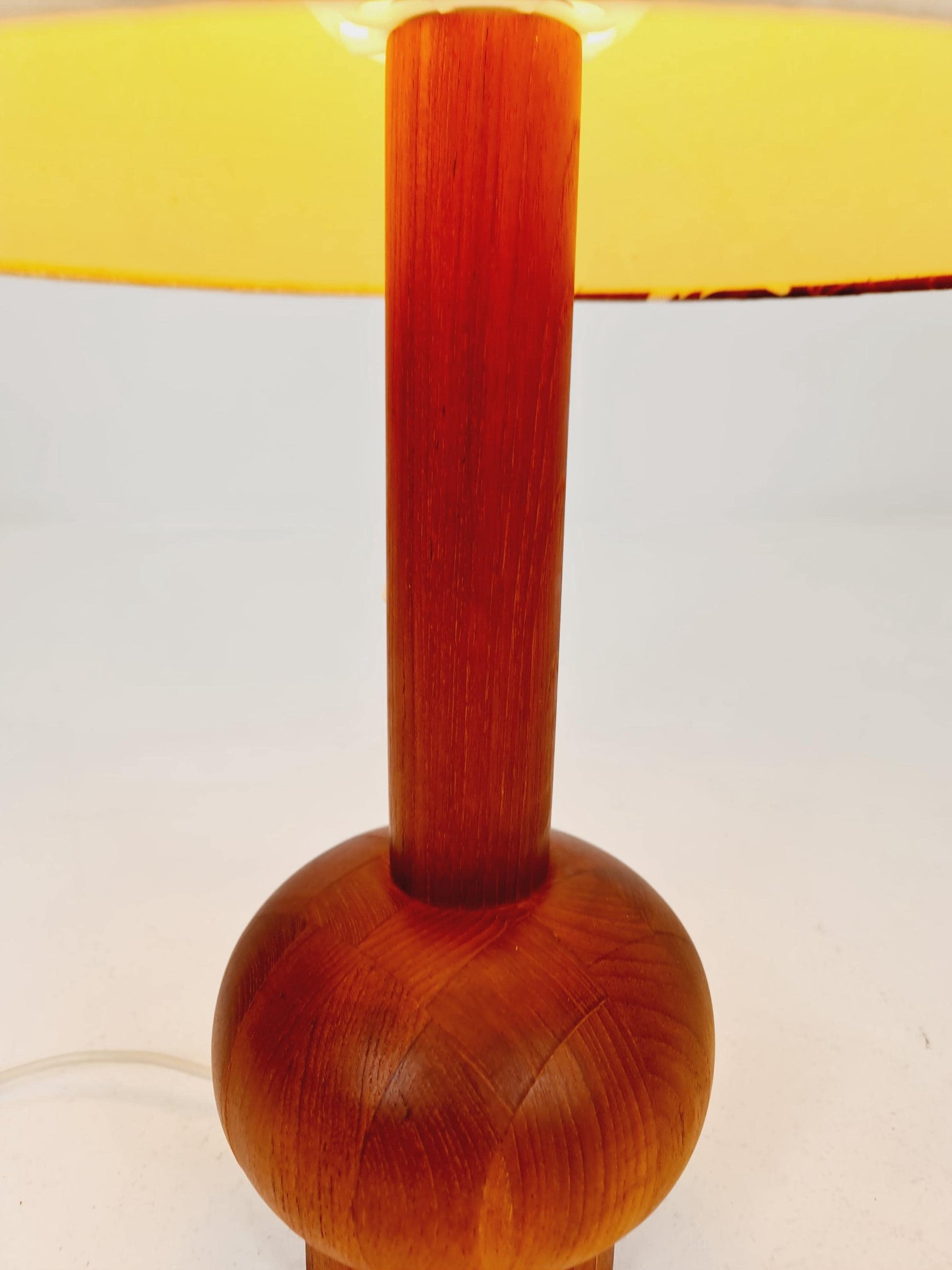 Mid century solid teak table lamp by Domus,1960s