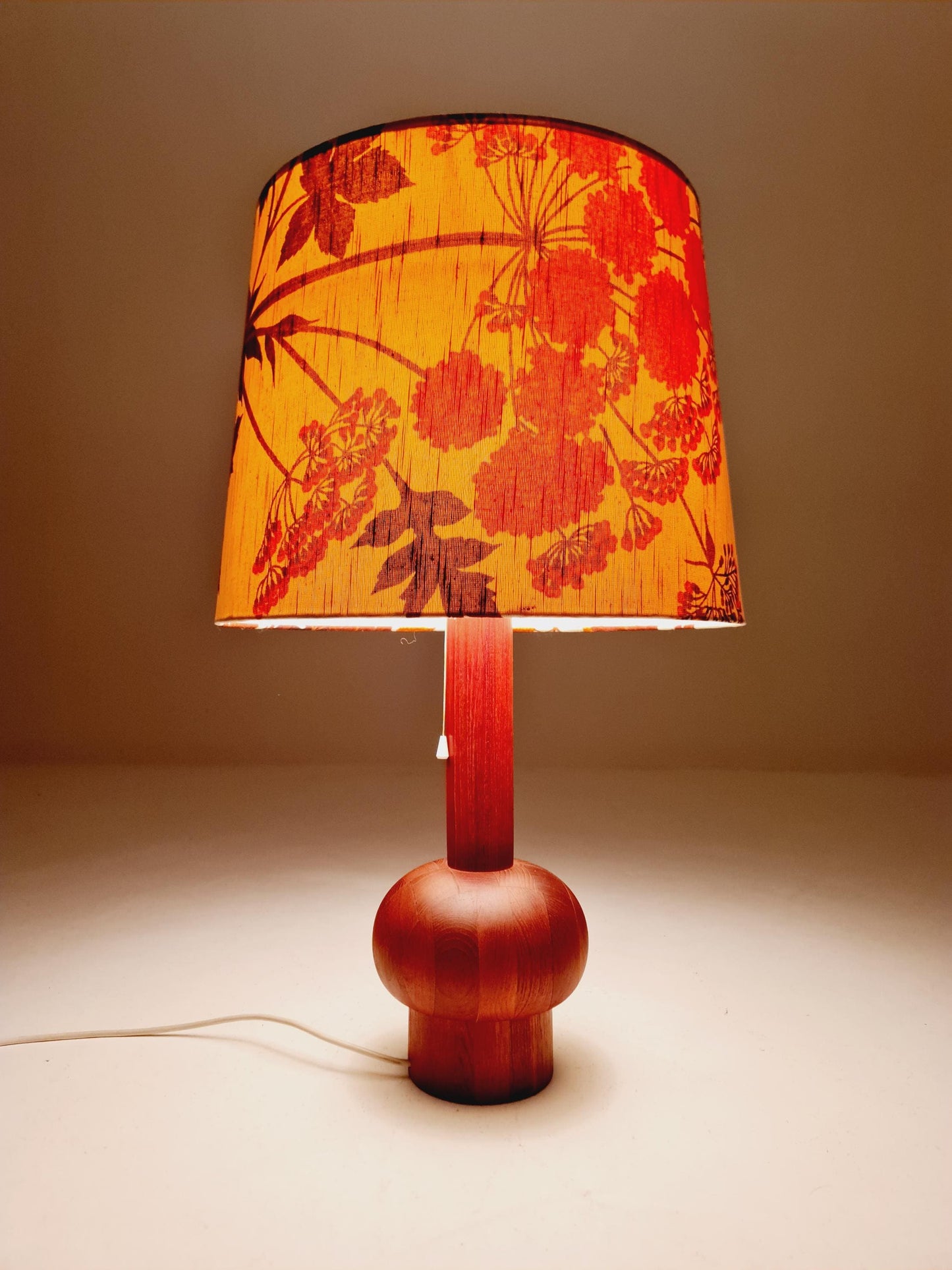 Mid century solid teak table lamp by Domus,1960s