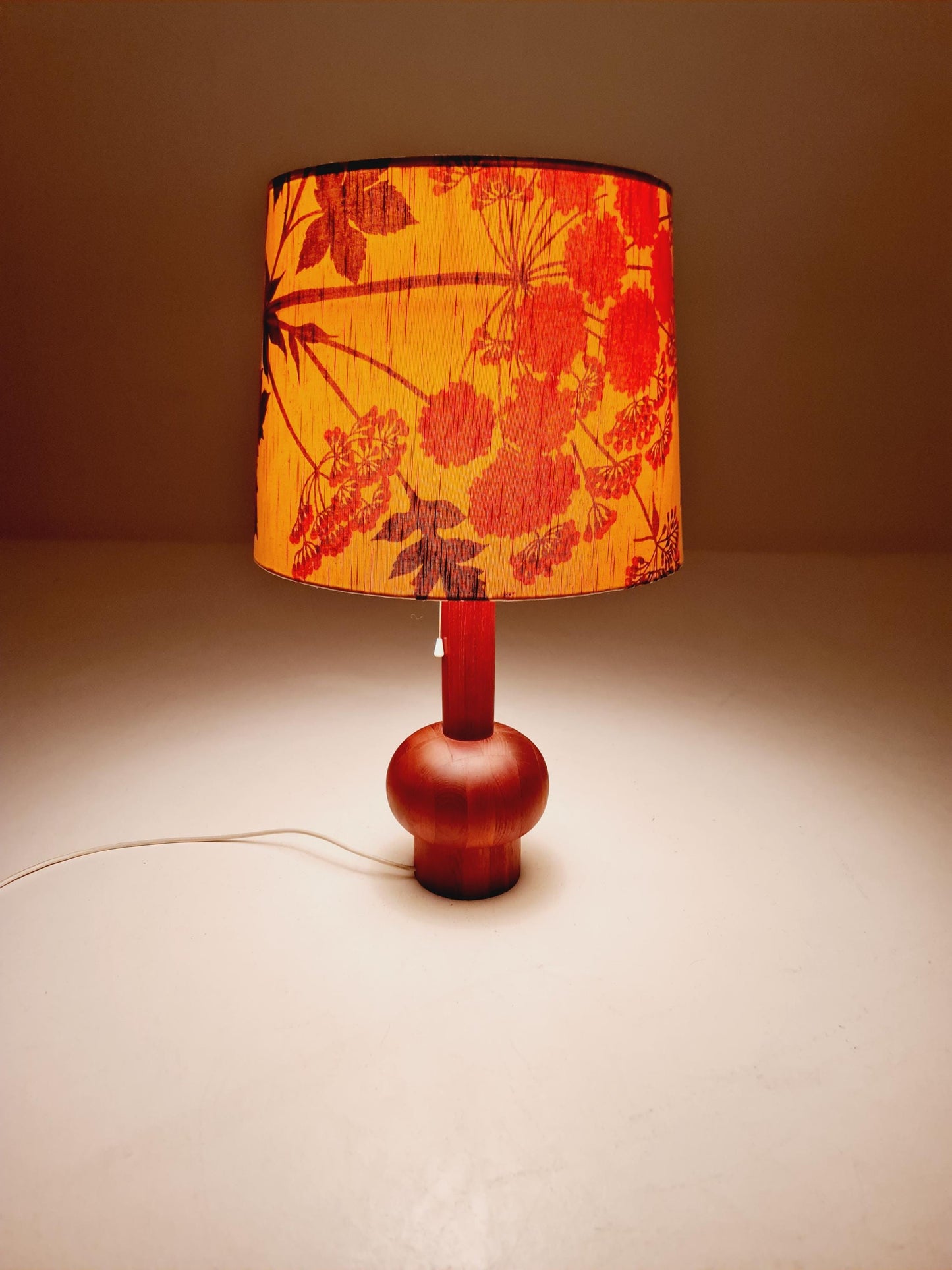 Mid century solid teak table lamp by Domus,1960s
