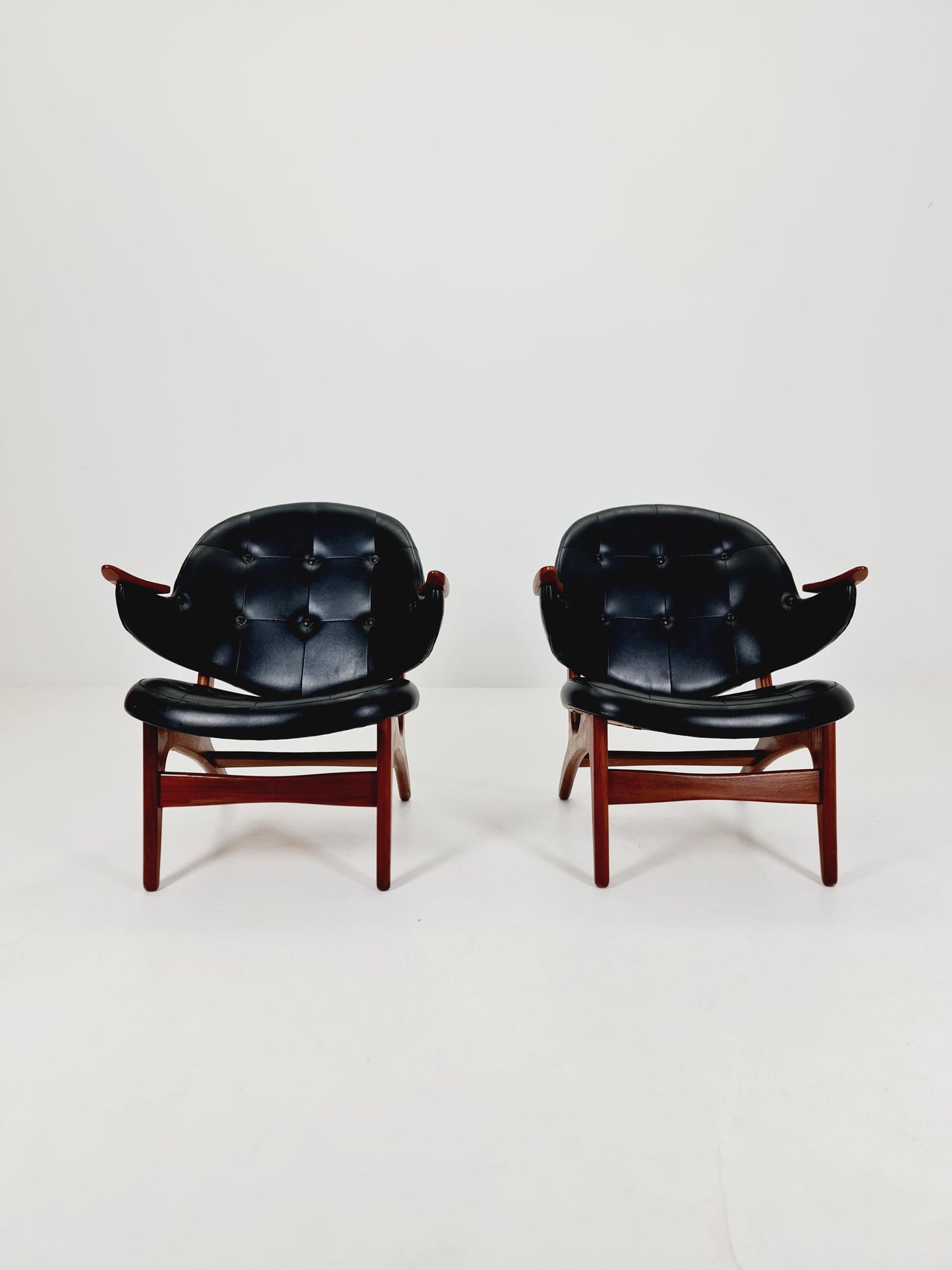 Danish Modern Teak Armchairs BY Carl Edward Matthes Modell 33 Set of 2 , 1960s