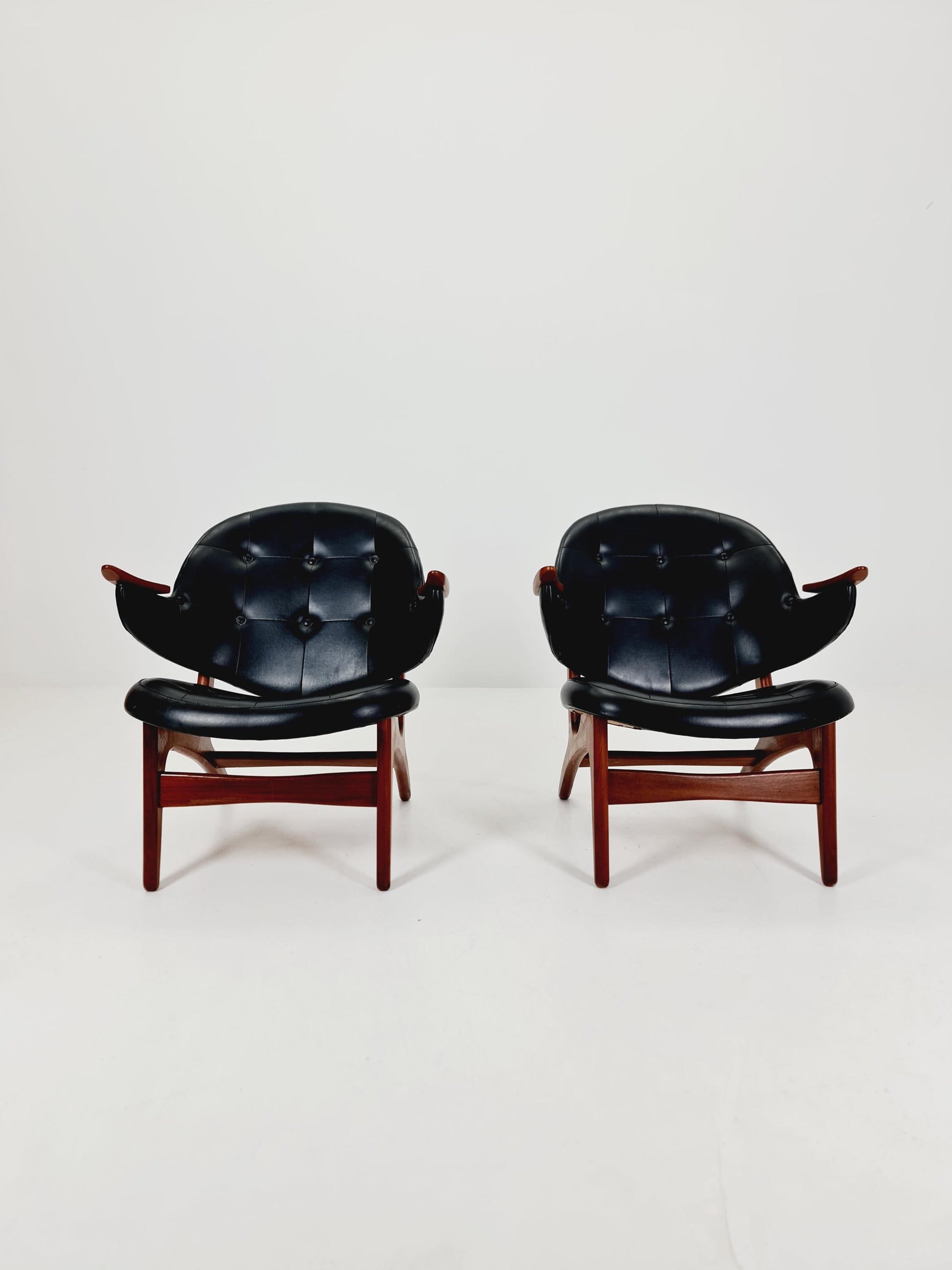 Danish Modern Teak Armchairs BY Carl Edward Matthes Modell 33 Set of 2 , 1960s