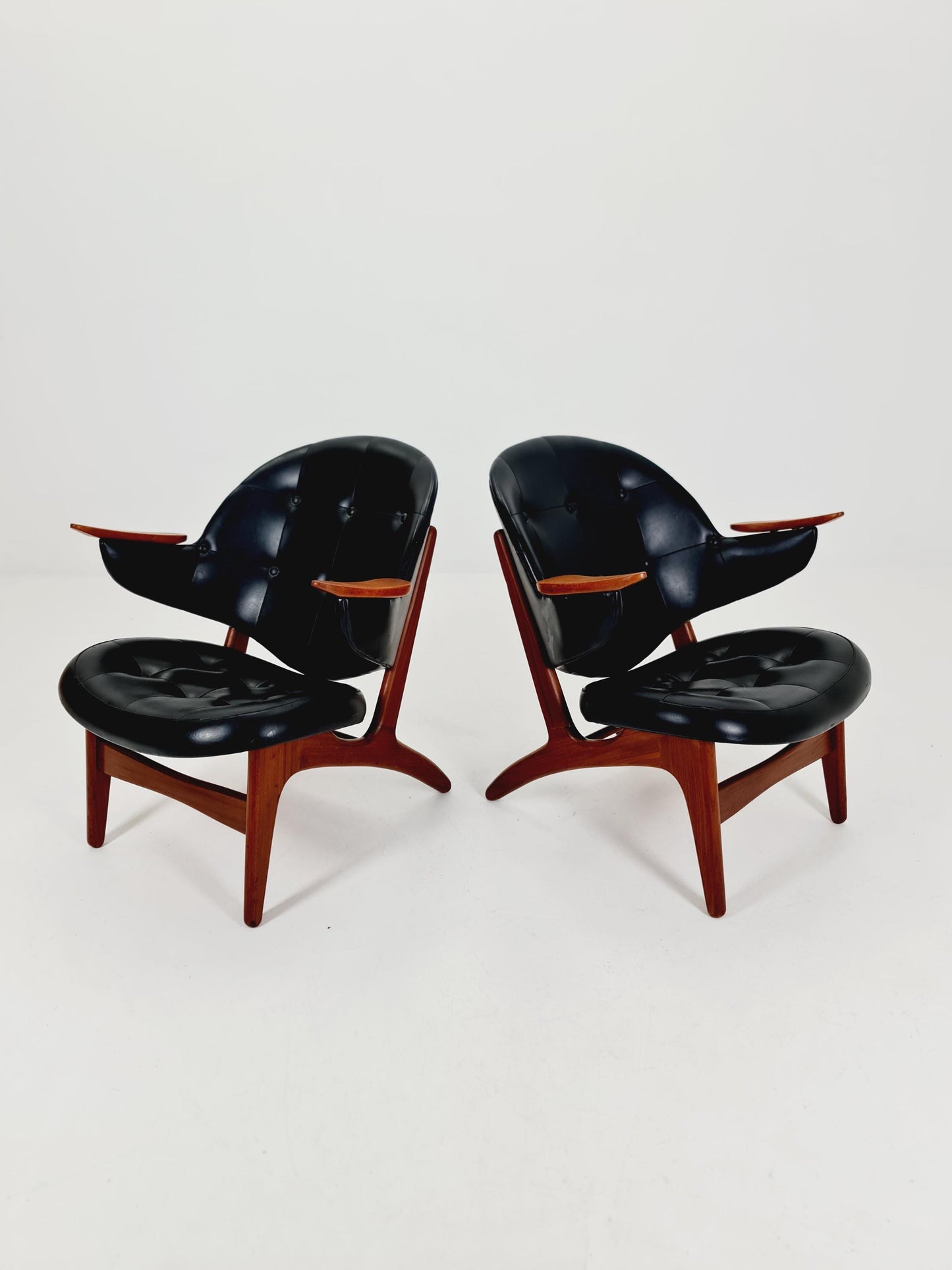 Danish Modern Teak Armchairs BY Carl Edward Matthes Modell 33 Set of 2 , 1960s