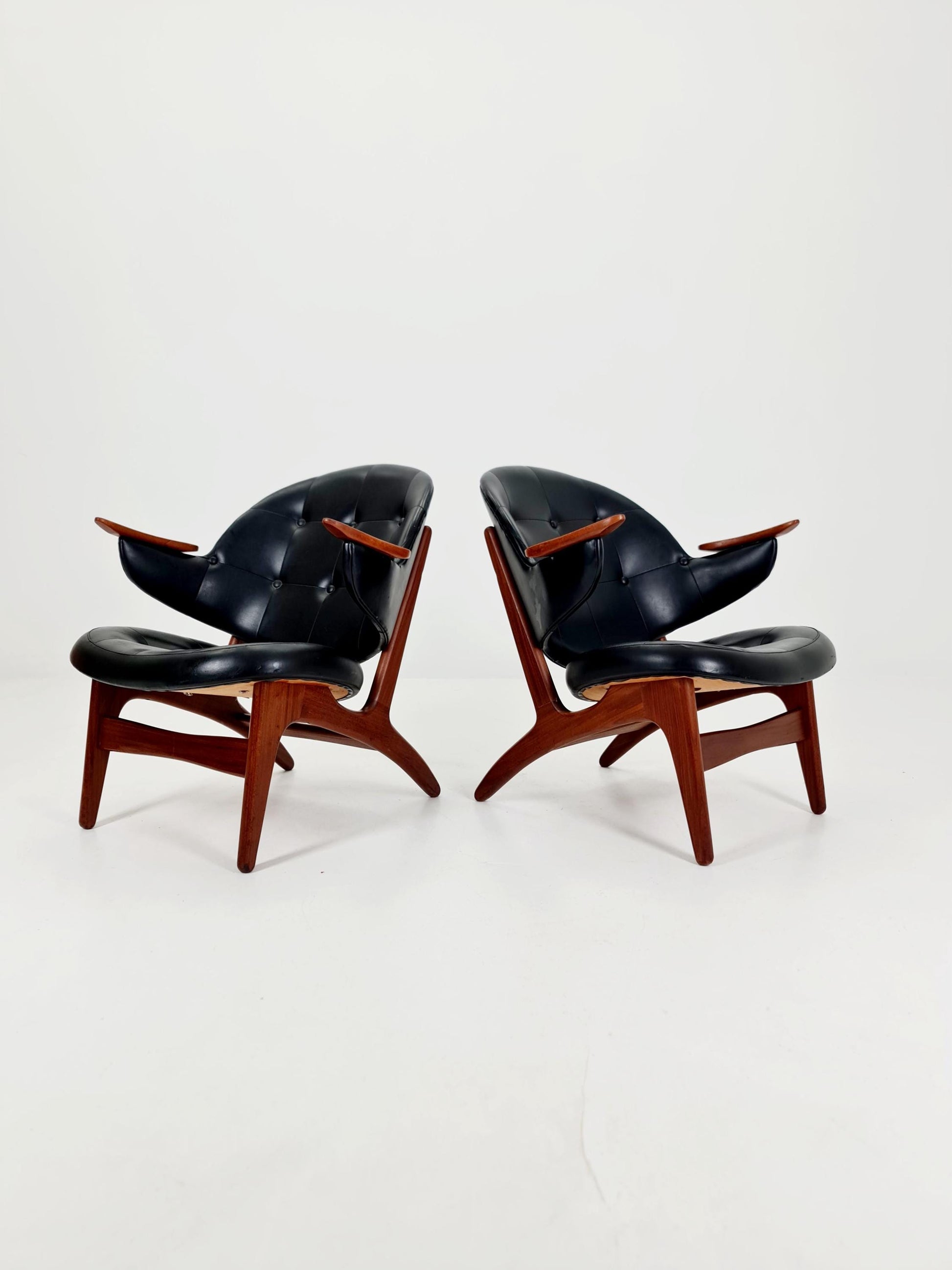 Danish Modern Teak Armchairs BY Carl Edward Matthes Modell 33 Set of 2 , 1960s