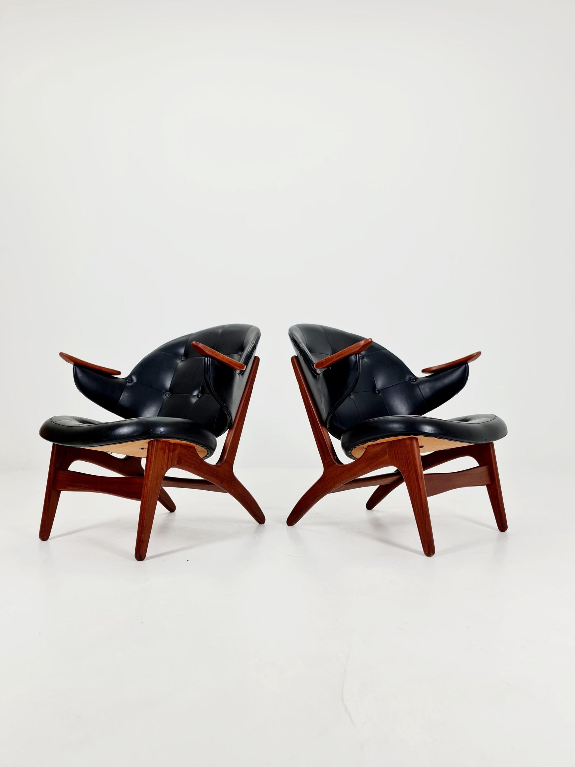 Danish Modern Teak Armchairs BY Carl Edward Matthes Modell 33 Set of 2 , 1960s